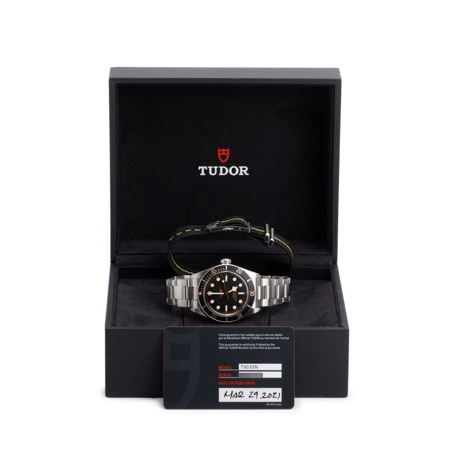 Tudor 2021 Stainless Steel Black Bay Fifty-Eight 39 MM Automatic Watch 79030N w/ Box & Papers