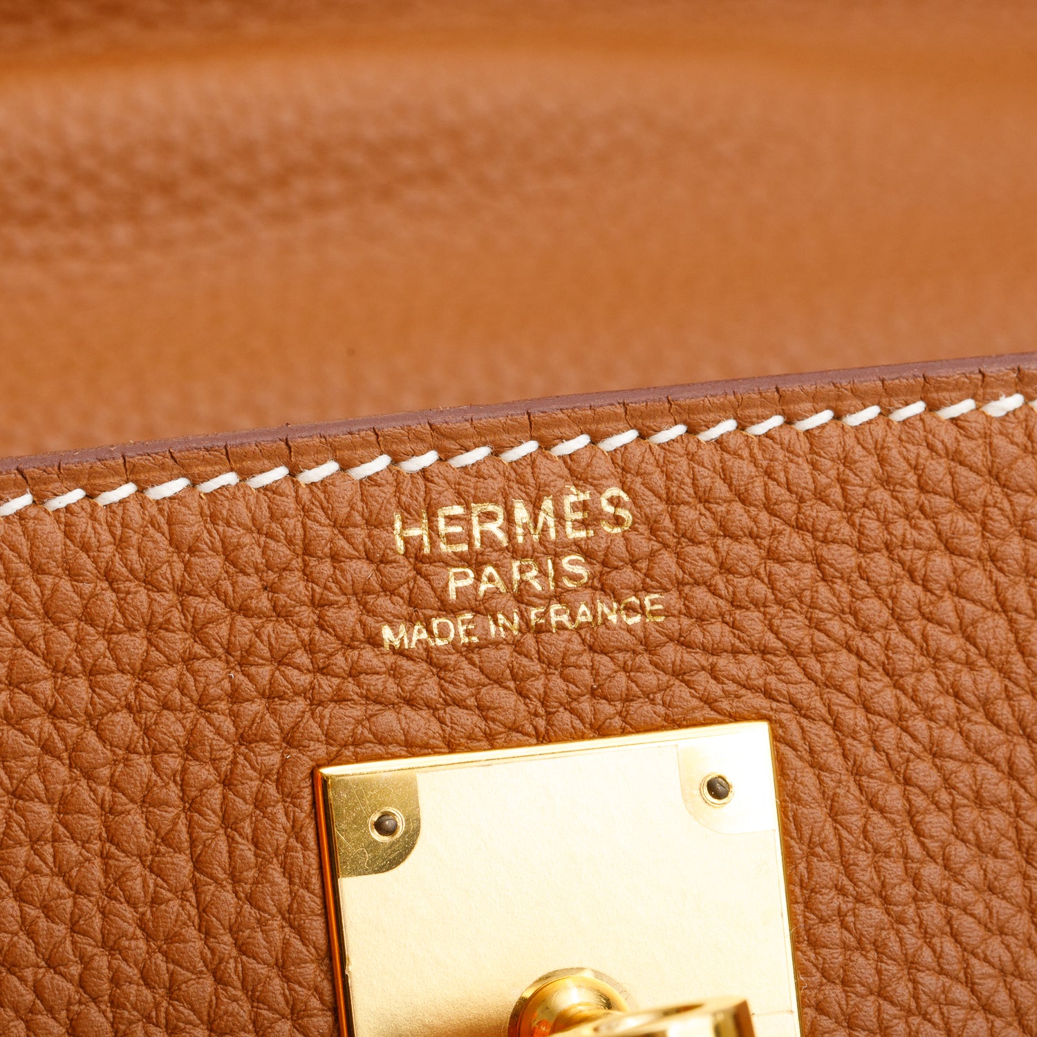 Hermes Gold Togo Kelly Retourne 32 w/ Box & Strap