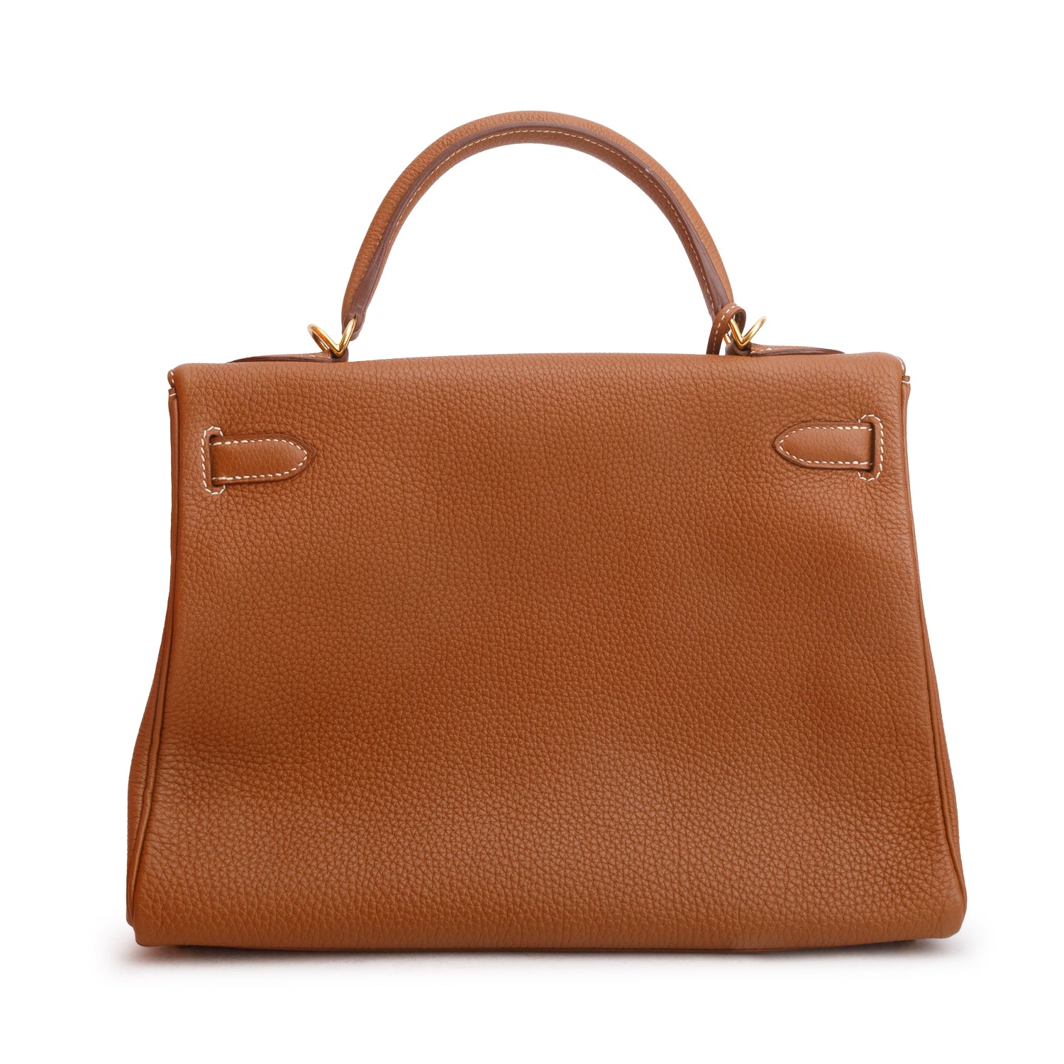 Hermes Gold Togo Kelly Retourne 32 w/ Box & Strap