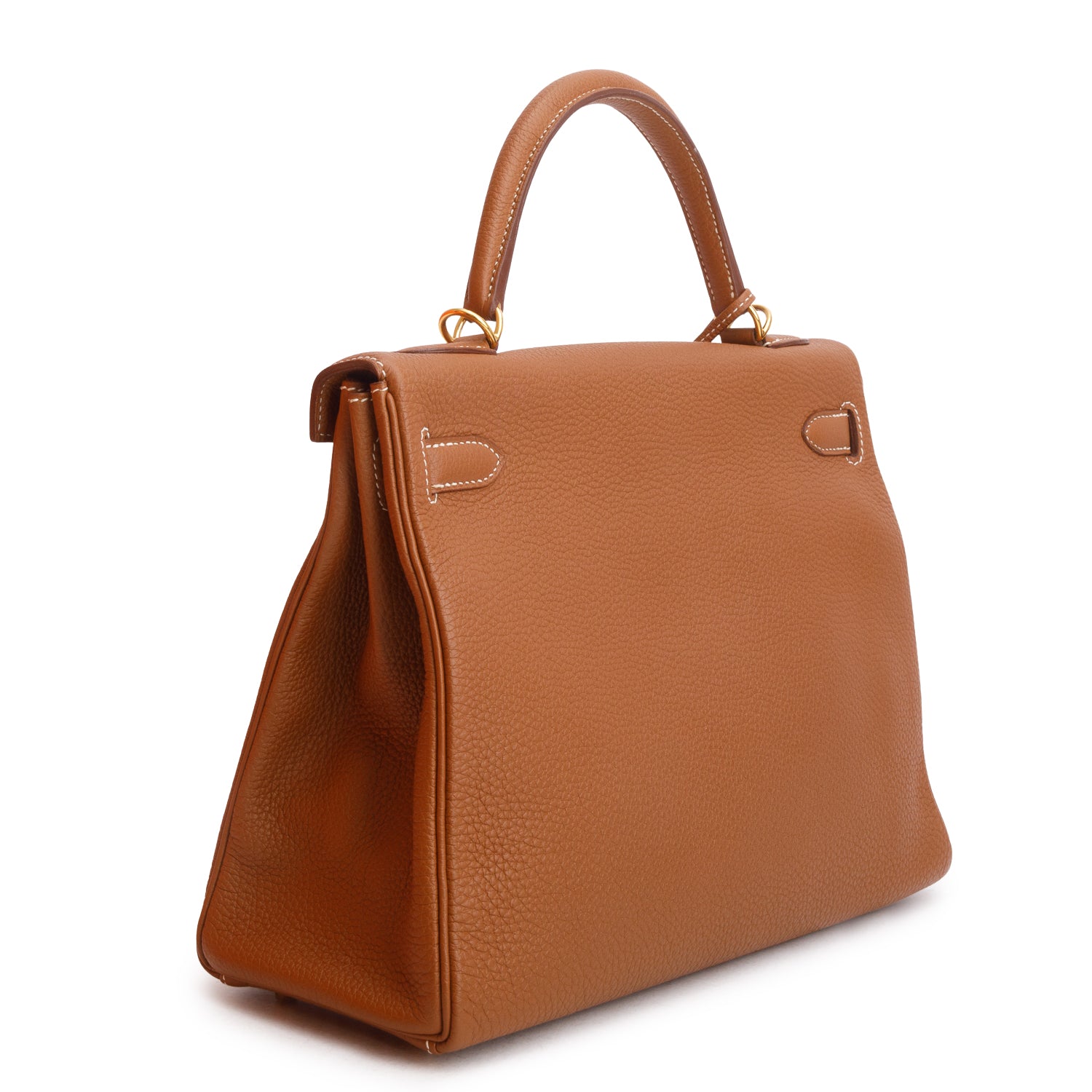 Hermes Gold Togo Kelly Retourne 32 w/ Box & Strap