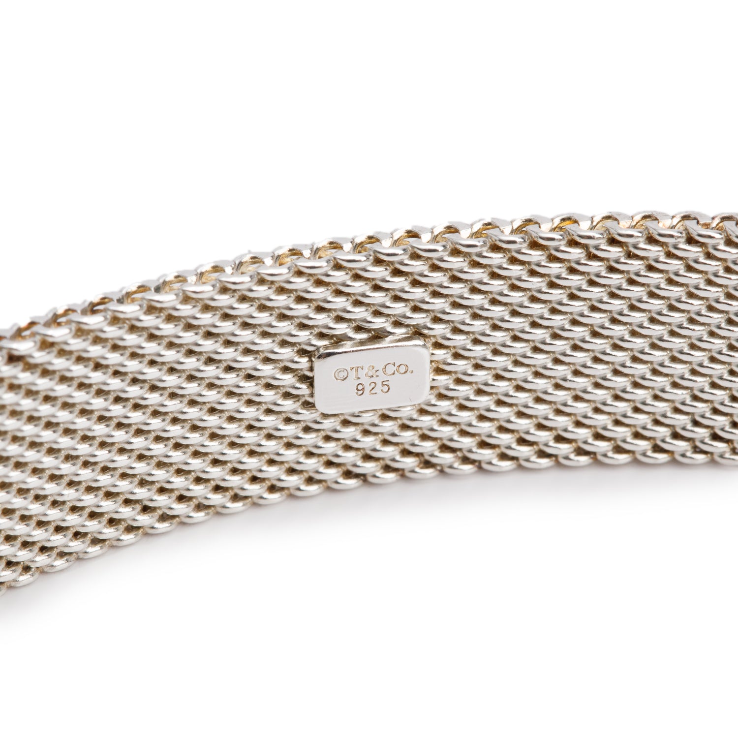 Tiffany & Co. Sterling Silver Somerset Fine Mesh Bangle