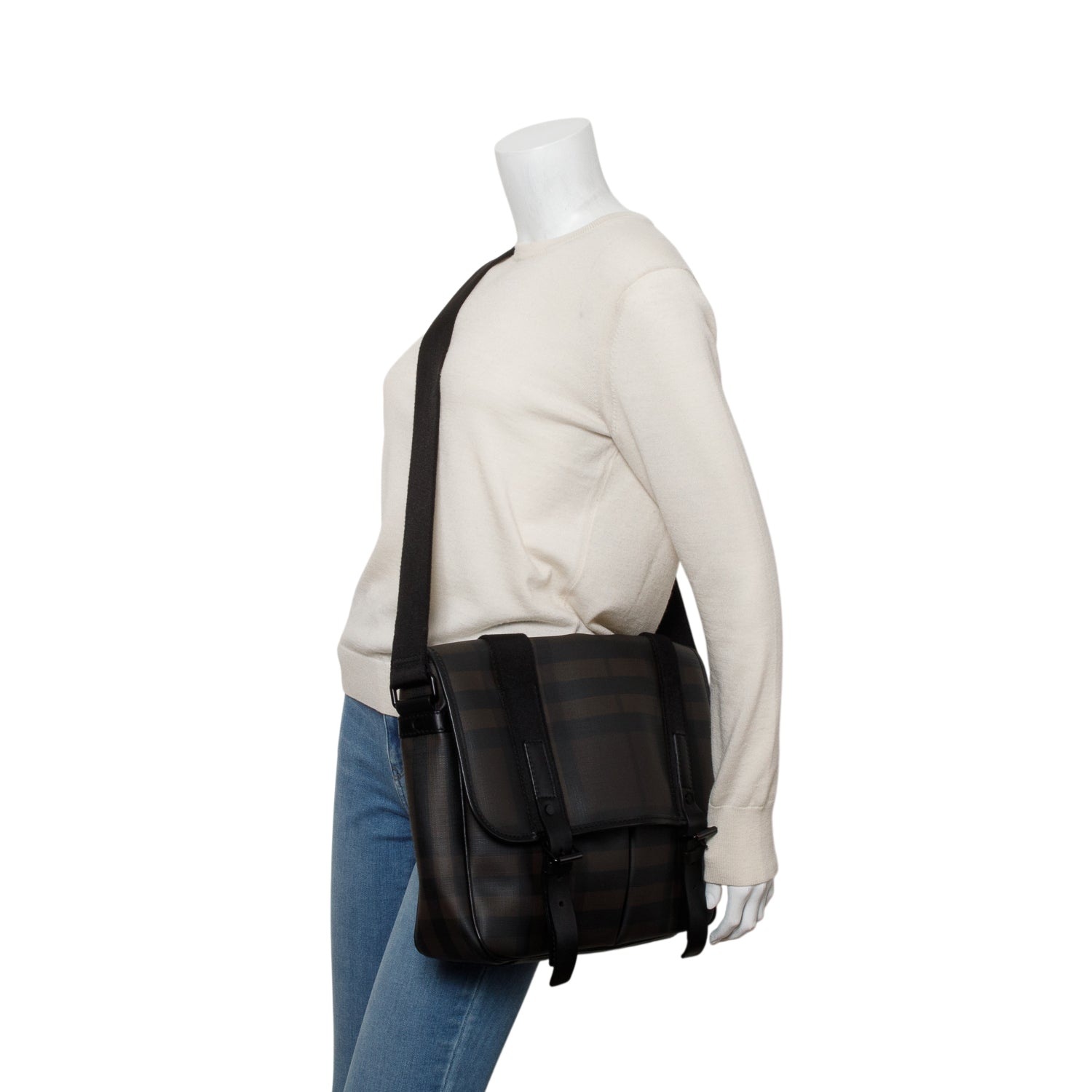 Burberry Brown Nova Check Messenger Bag