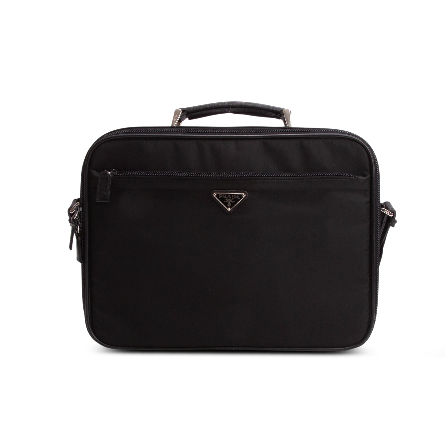Prada Black Tessuto Nylon Computer Bag w/ Strap