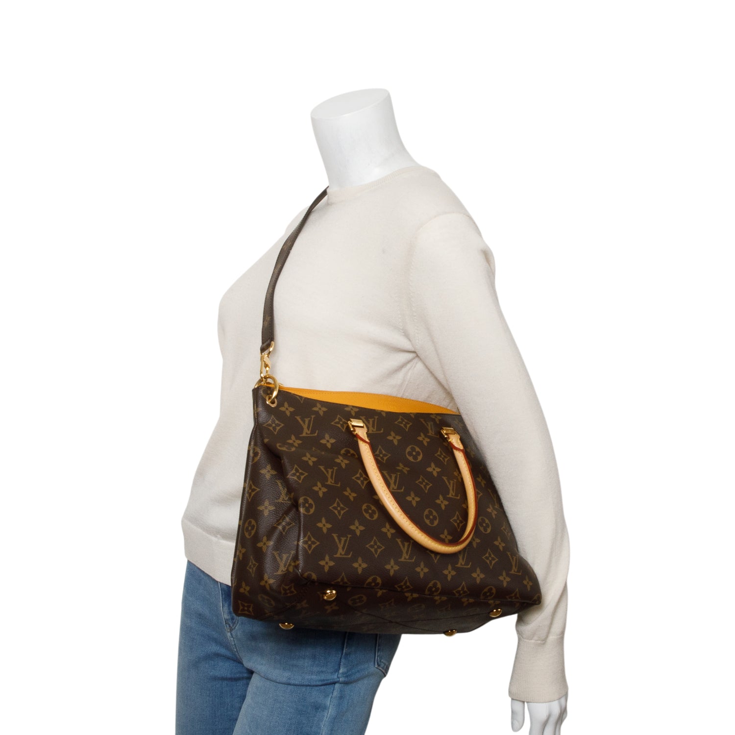 Louis Vuitton Monogram Pallas Tote w/ Strap