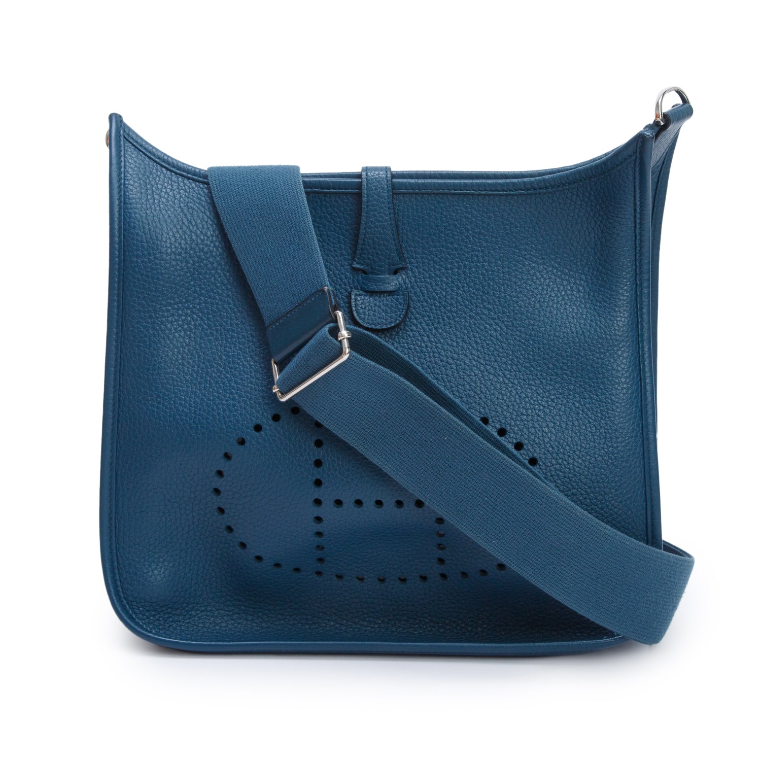 Hermes Blue Taurillon Clemence Evelyne III 29 Bag
