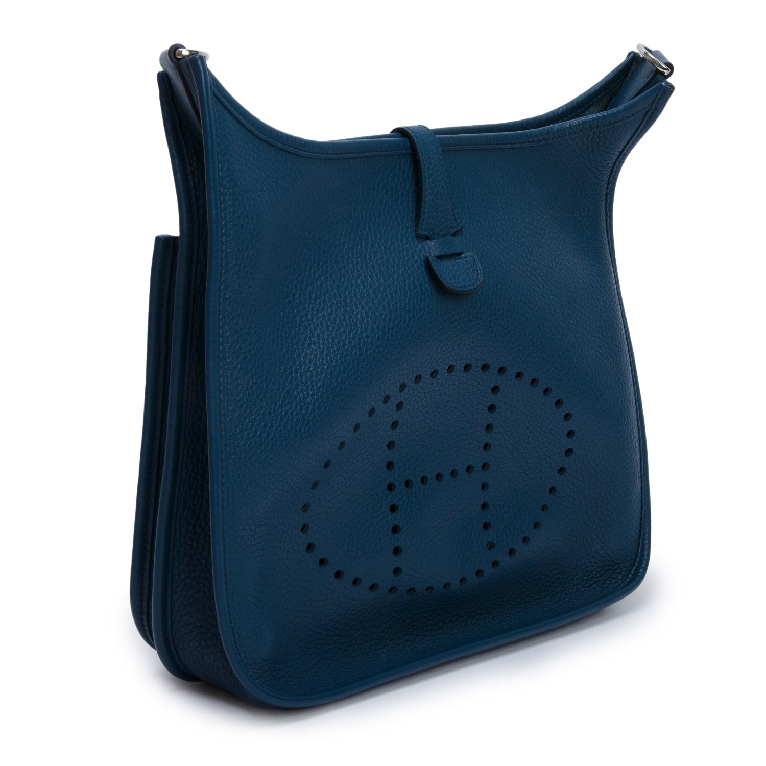 Hermes Blue Taurillon Clemence Evelyne III 29 Bag