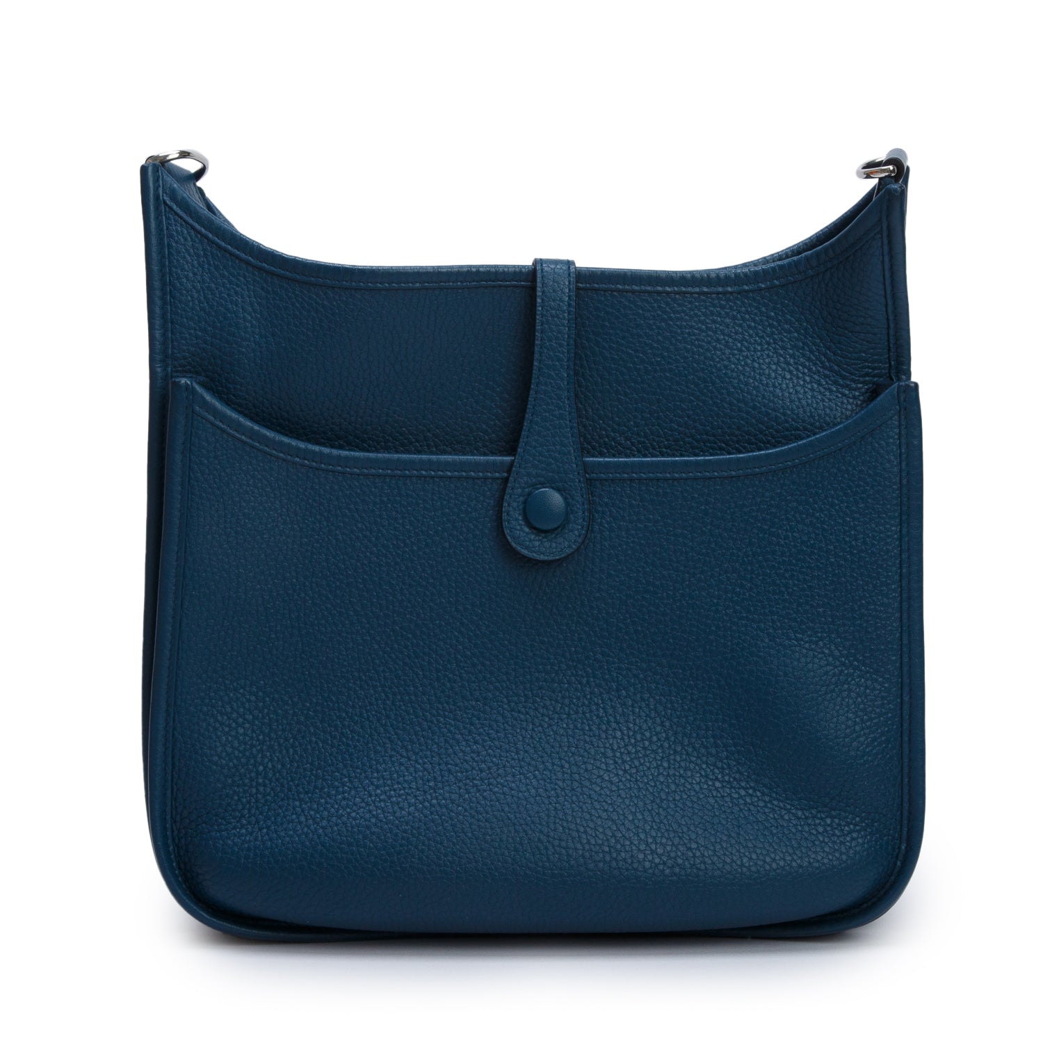 Hermes Blue Taurillon Clemence Evelyne III 29 Bag