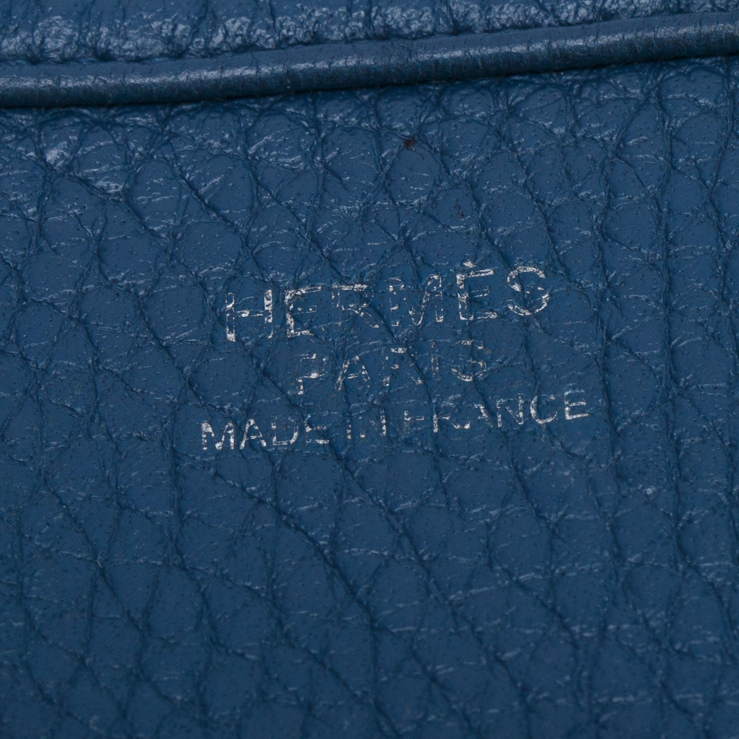 Hermes Blue Taurillon Clemence Evelyne III 29 Bag