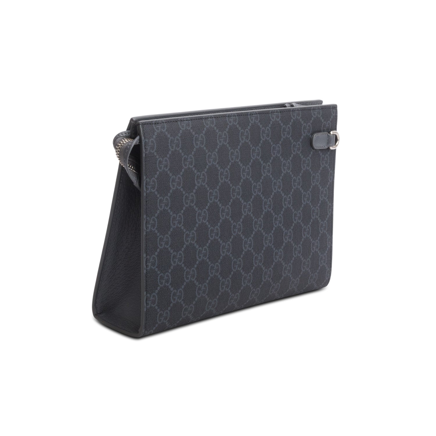 Gucci Grey GG Supreme Medium Pouch