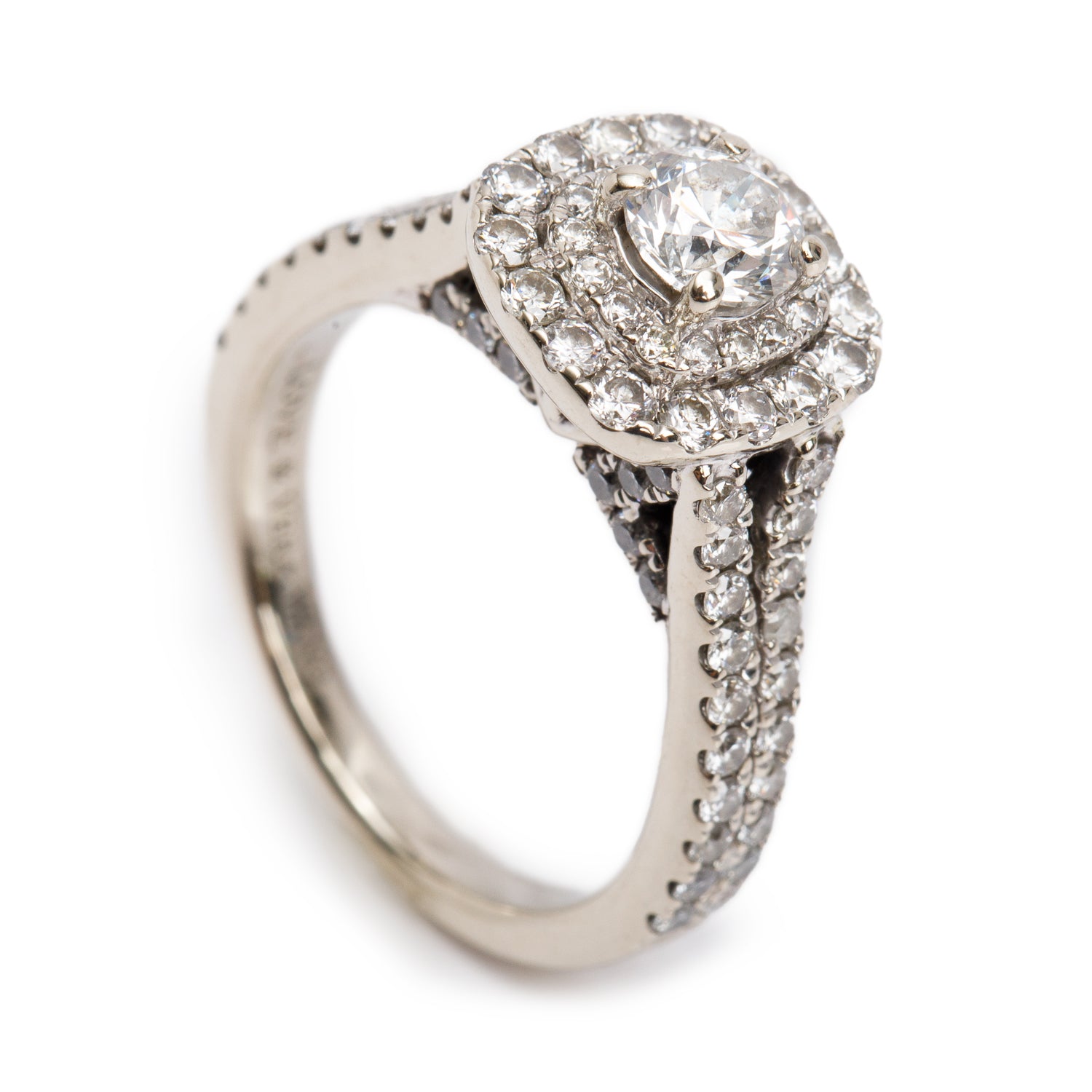 Vera Wang 14k White Gold Love Diamond Engagement Ring, Size 5.5