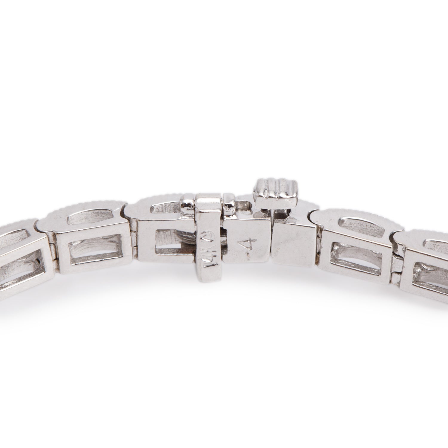 14k White Gold 3.33 tcw. Diamond Tennis Bracelet