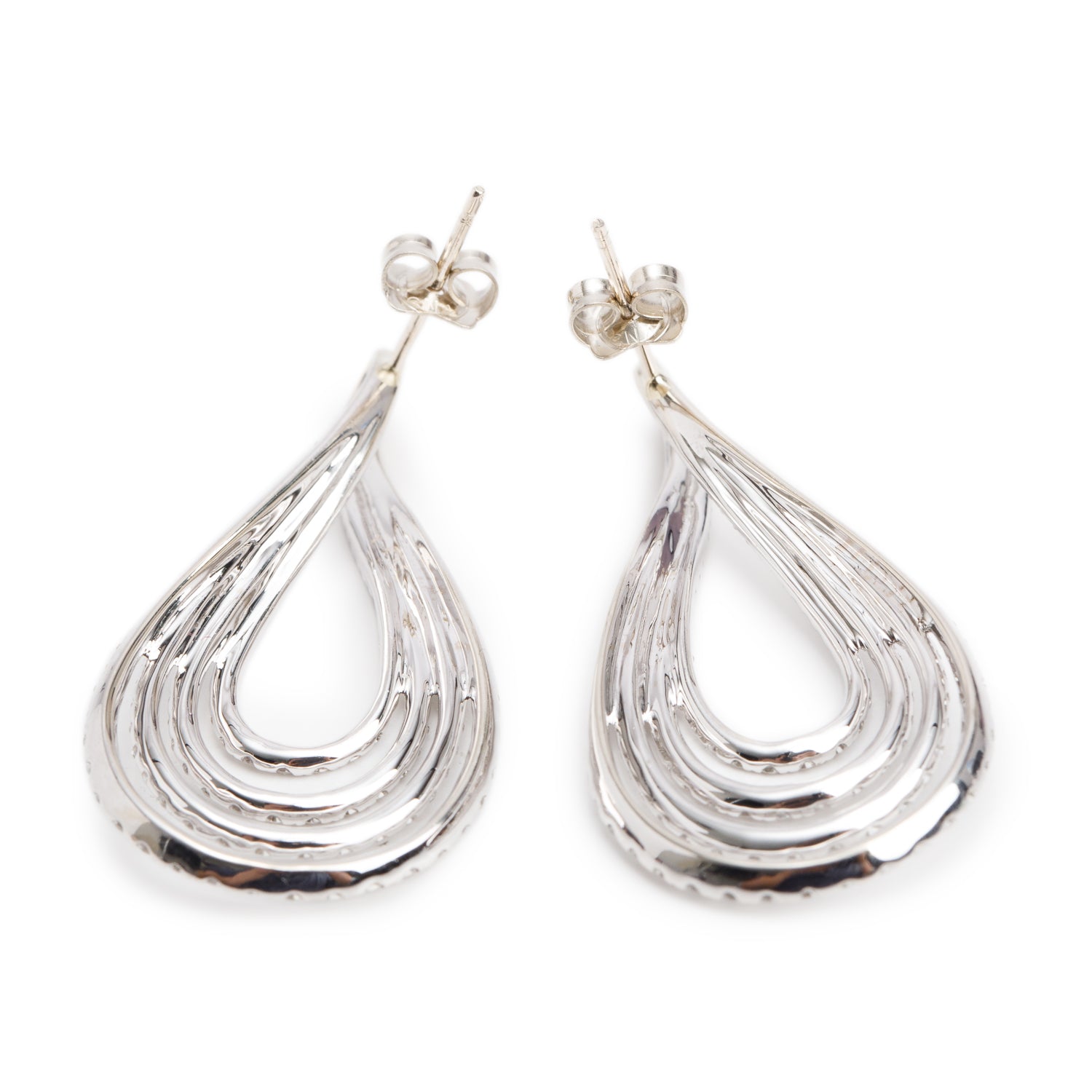 14k White Gold 2.28 tcw. Diamond Drop Earrings