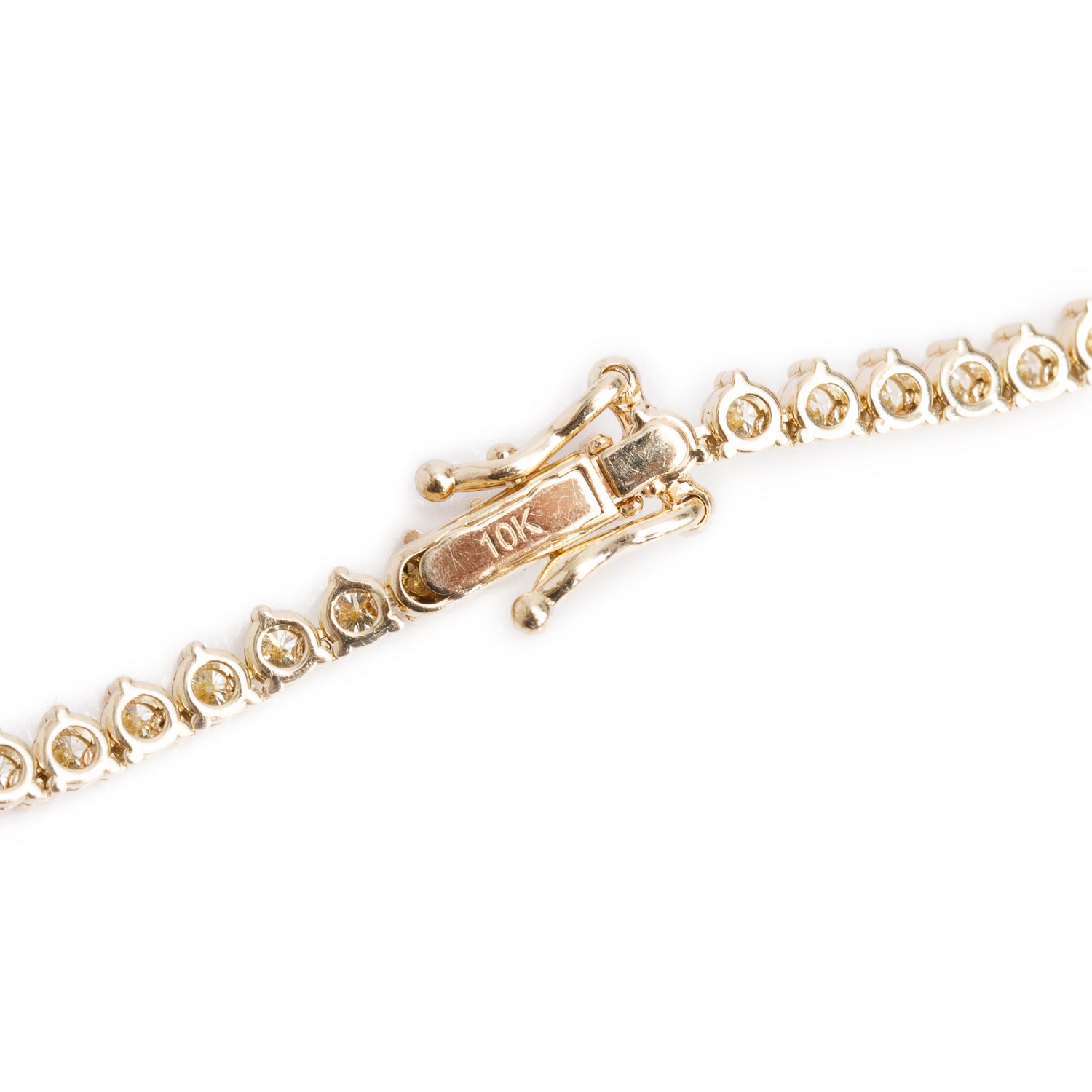 10k Yellow Gold 2.89 tcw. Diamond Tennis Necklace