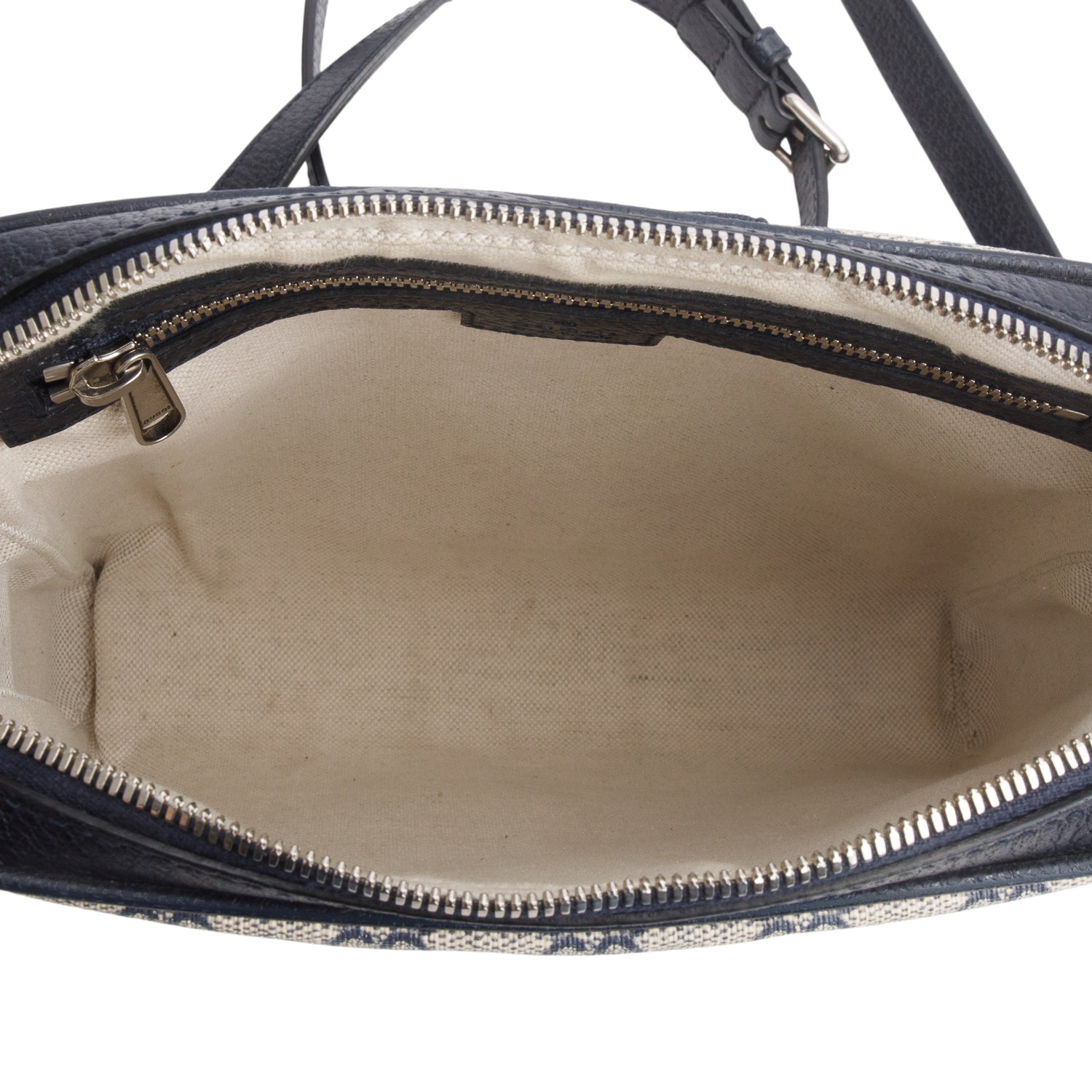 Gucci Navy GG Supreme Monogram Web Small Ophidia Messenger Bag