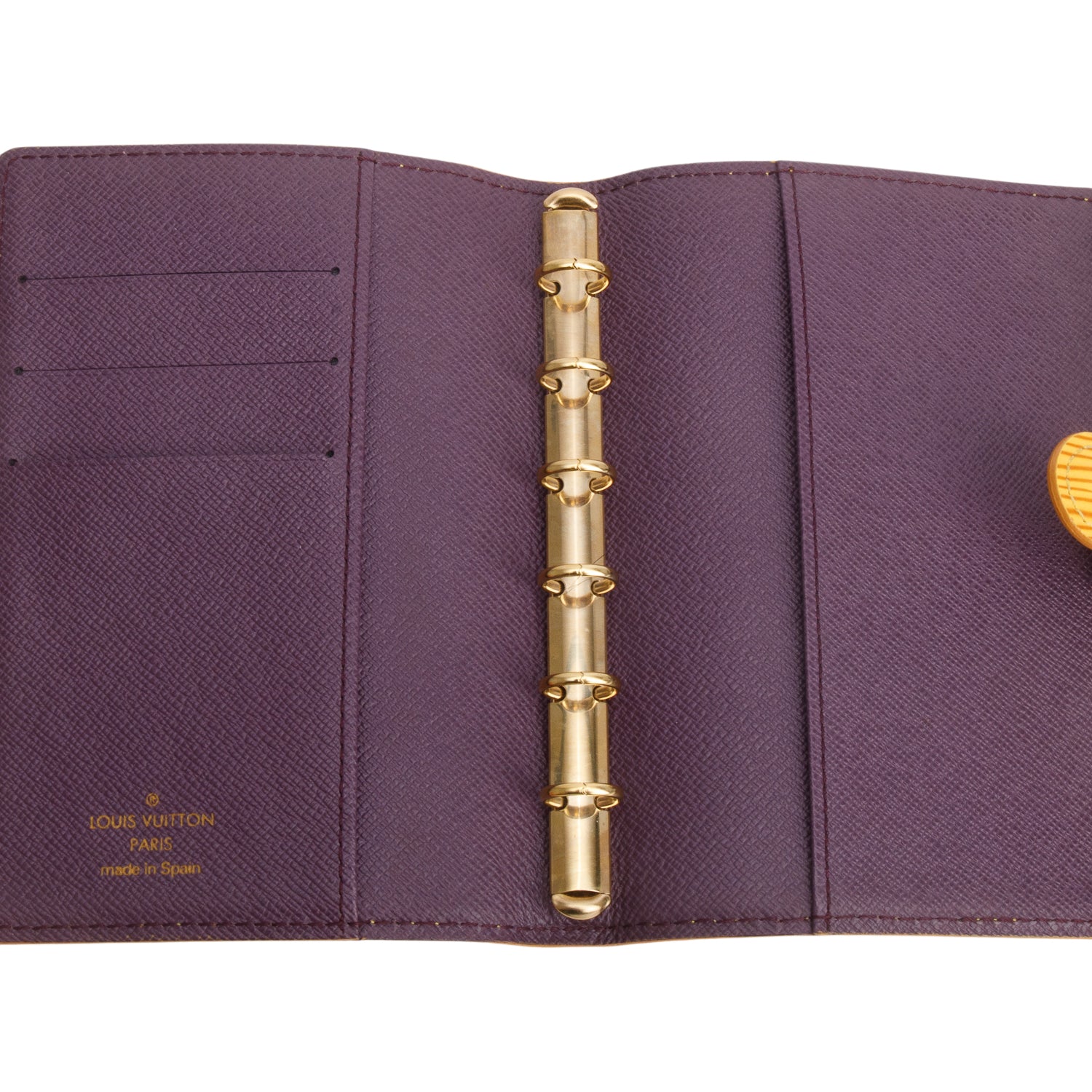 Louis Vuitton Yellow Epi Small Ring Agenda Cover w/ Box
