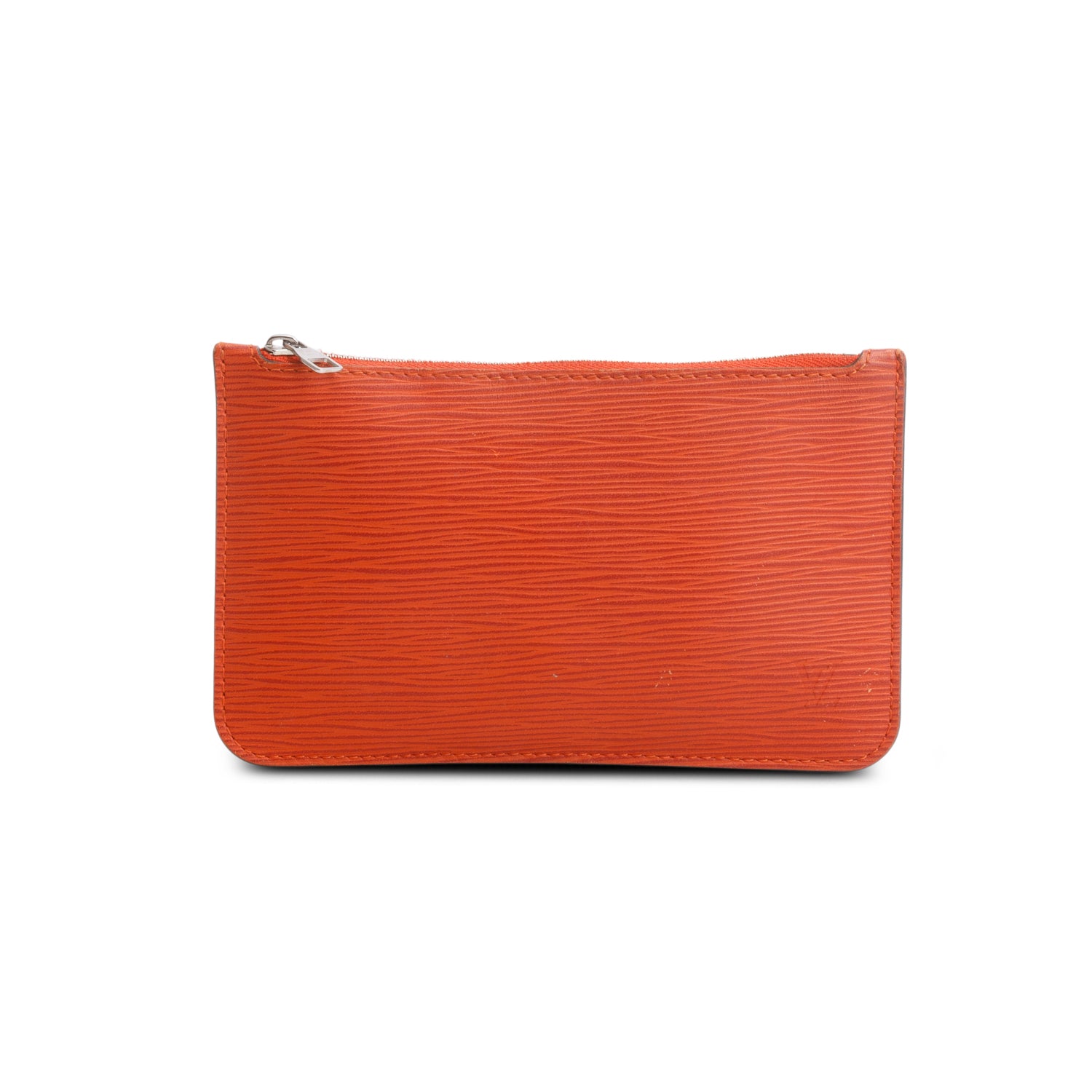 Louis Vuitton Orange Epi Neverfull Pouch w/ Box