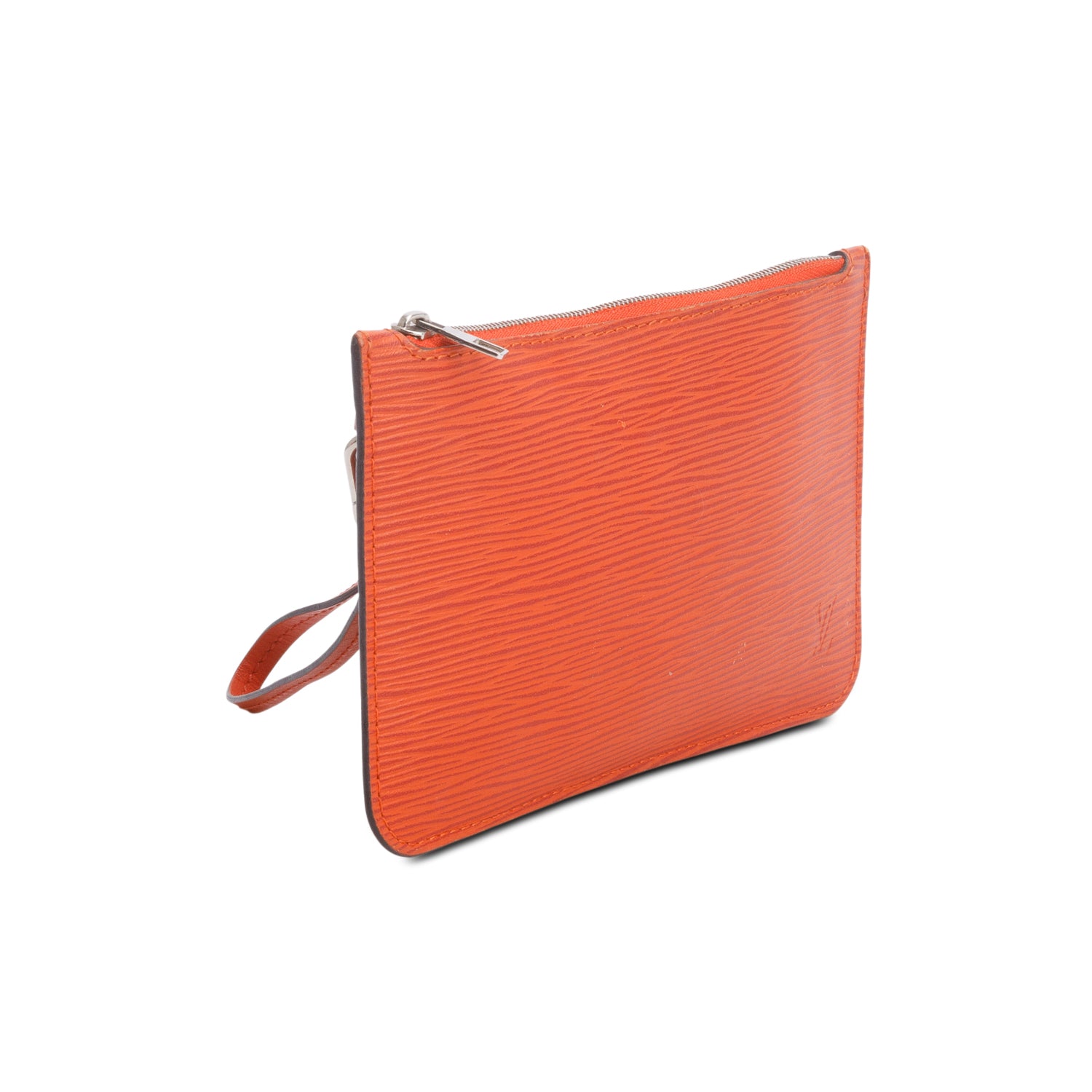 Louis Vuitton Orange Epi Neverfull Pouch w/ Box