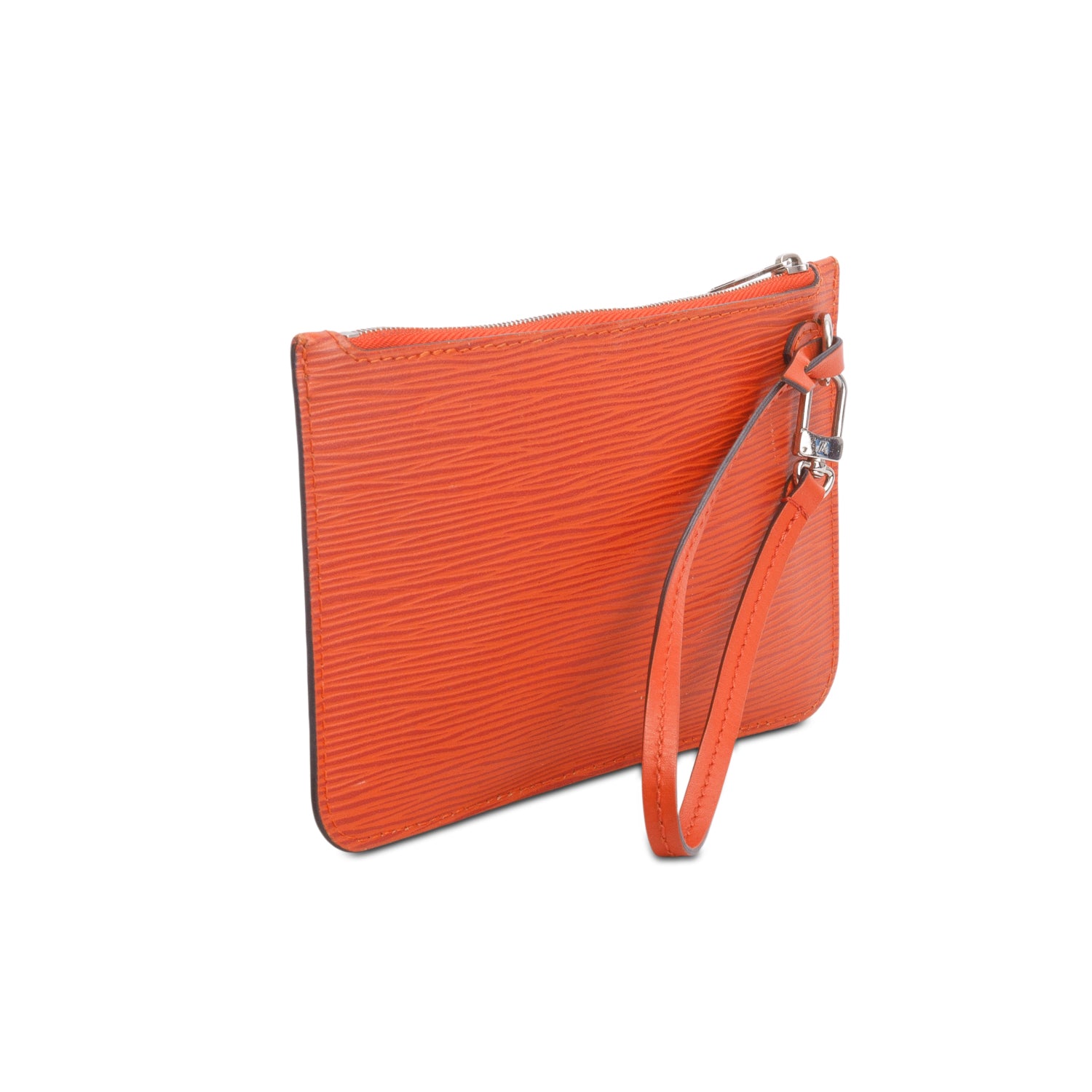 Louis Vuitton Orange Epi Neverfull Pouch w/ Box