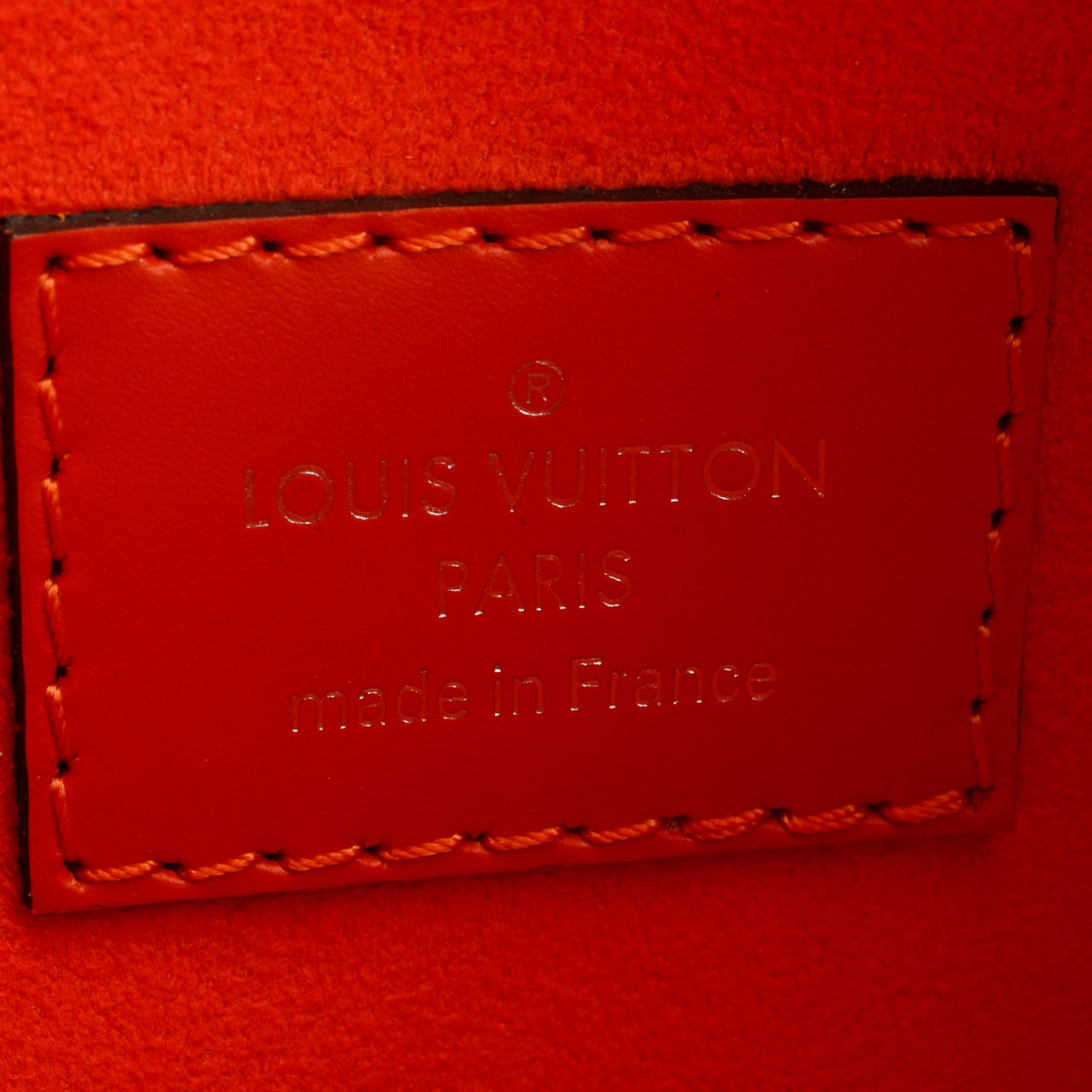 Louis Vuitton Orange Epi Neverfull Pouch w/ Box