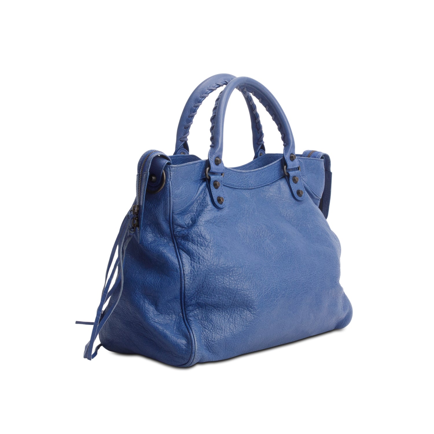 Balenciaga Blue Agneau Classic Hardware Velo w/ Strap