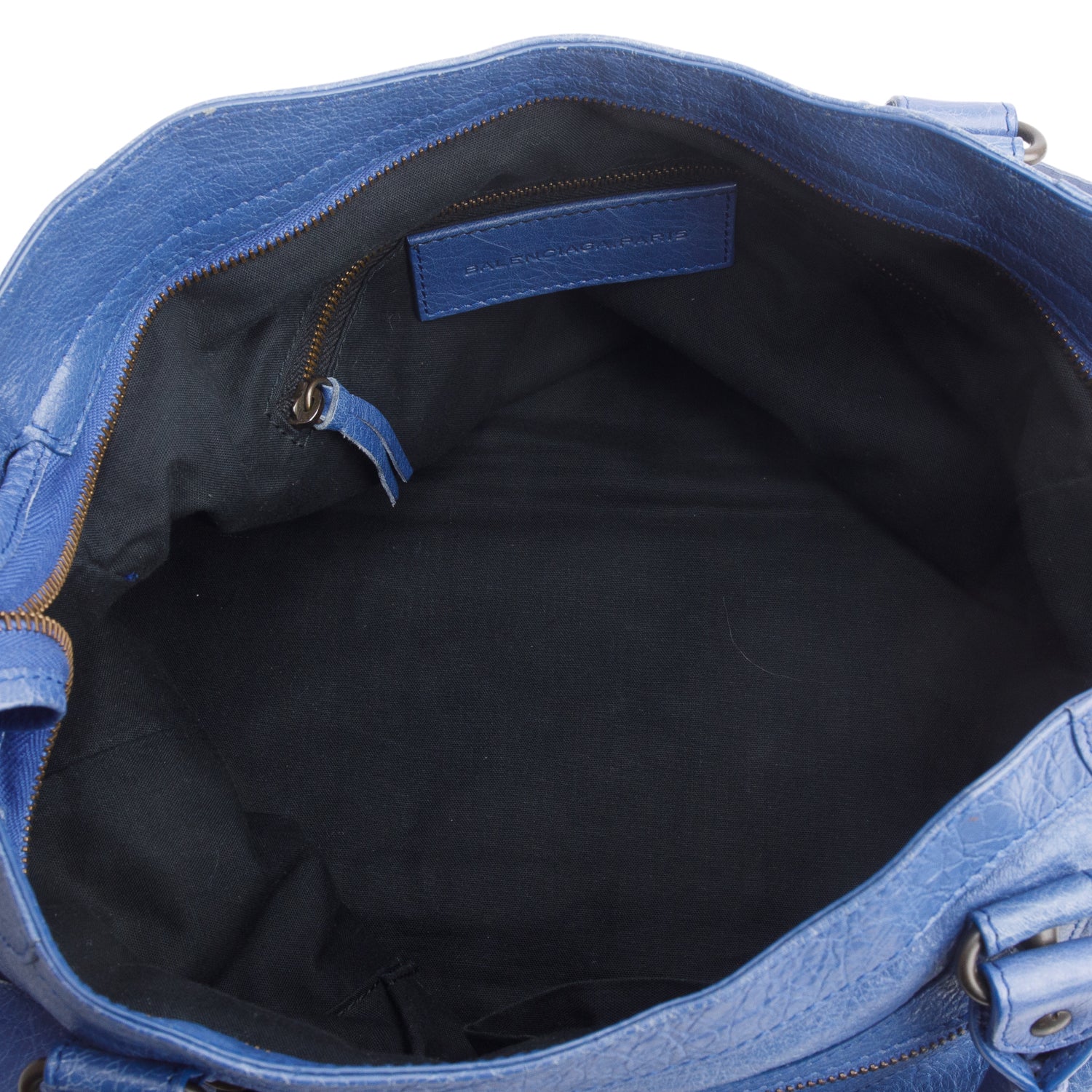 Balenciaga Blue Agneau Classic Hardware Velo w/ Strap