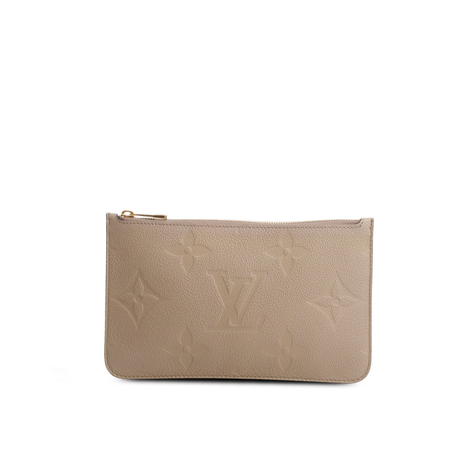 Louis Vuitton Tourterelle Empreinte Monogram Giant Neverfull MM Pochette