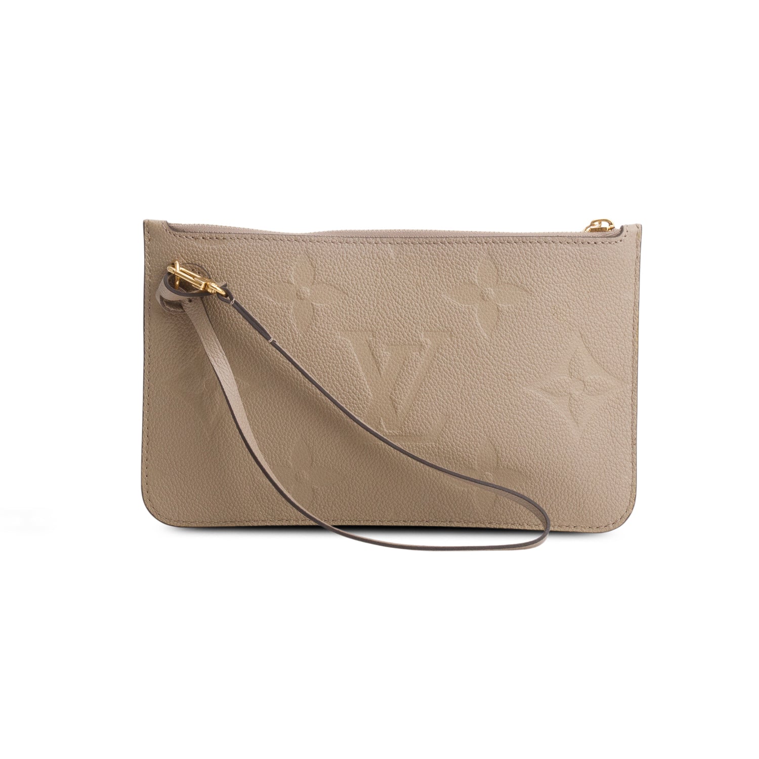 Louis Vuitton Tourterelle Empreinte Monogram Giant Neverfull MM Pochette