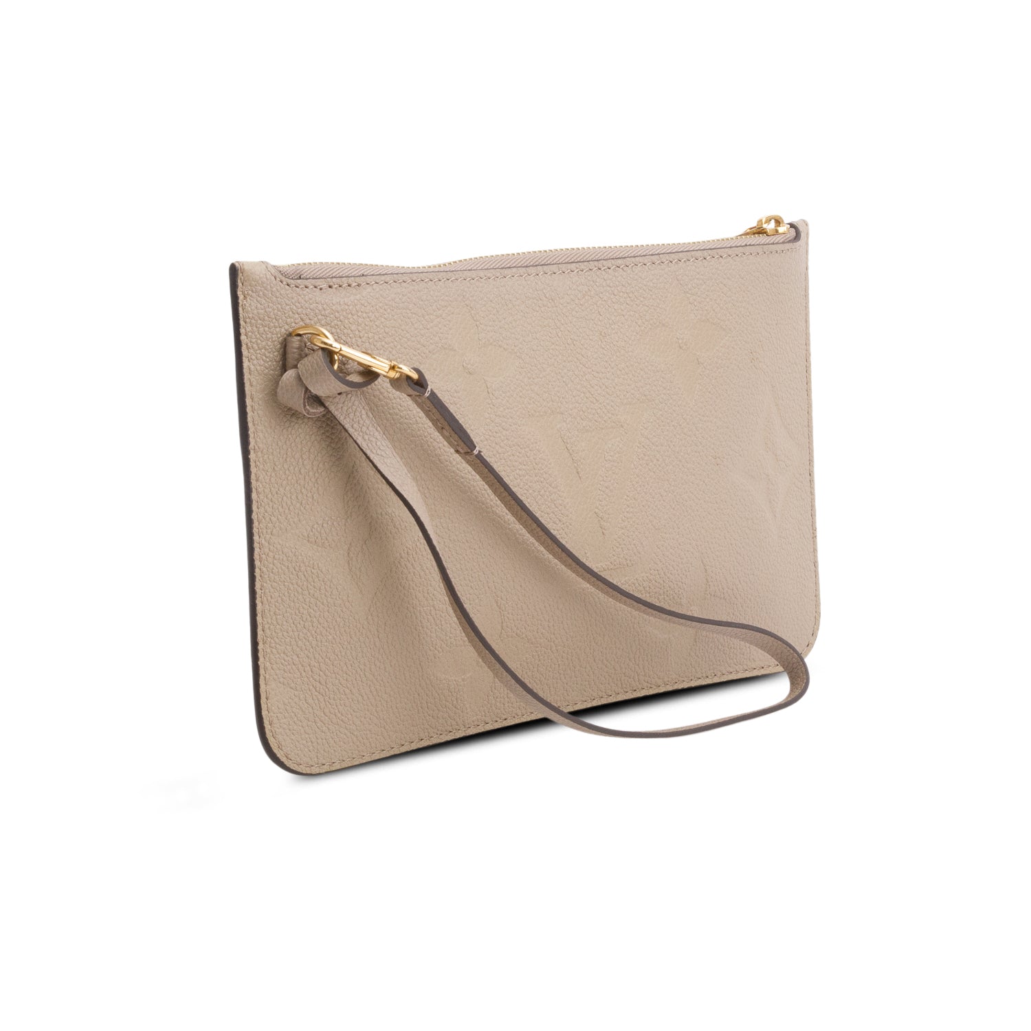 Louis Vuitton Tourterelle Empreinte Monogram Giant Neverfull MM Pochette