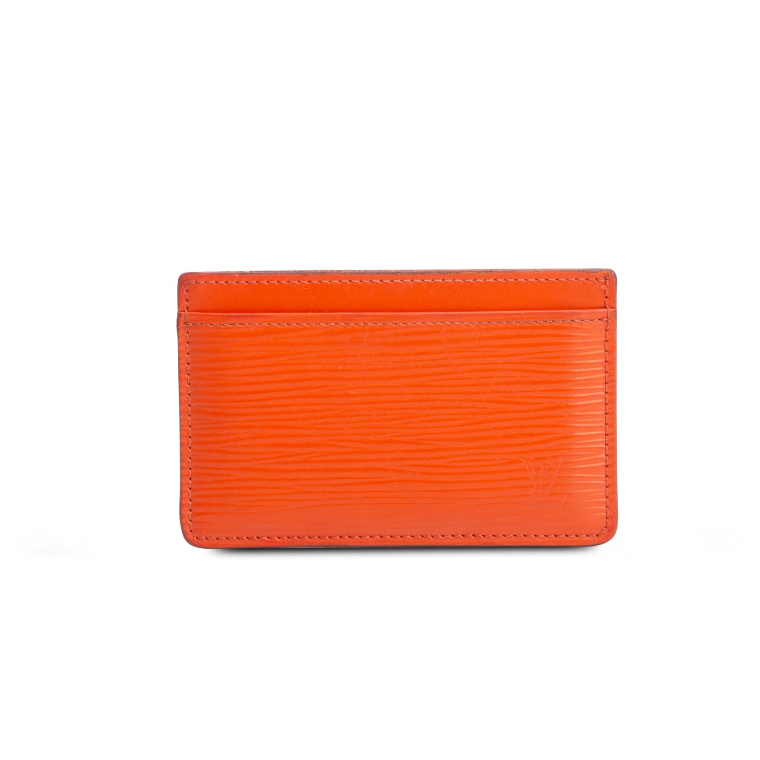Louis Vuitton Orange Epi Card Holder