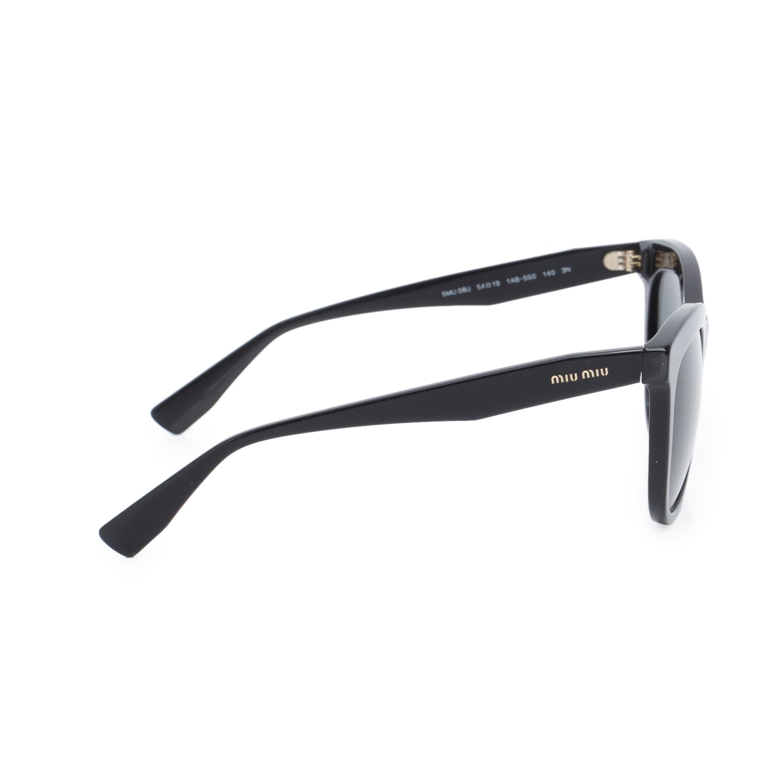 Miu Miu SMU O8U Black Acetate Butterfly Sunglasses w/ Box