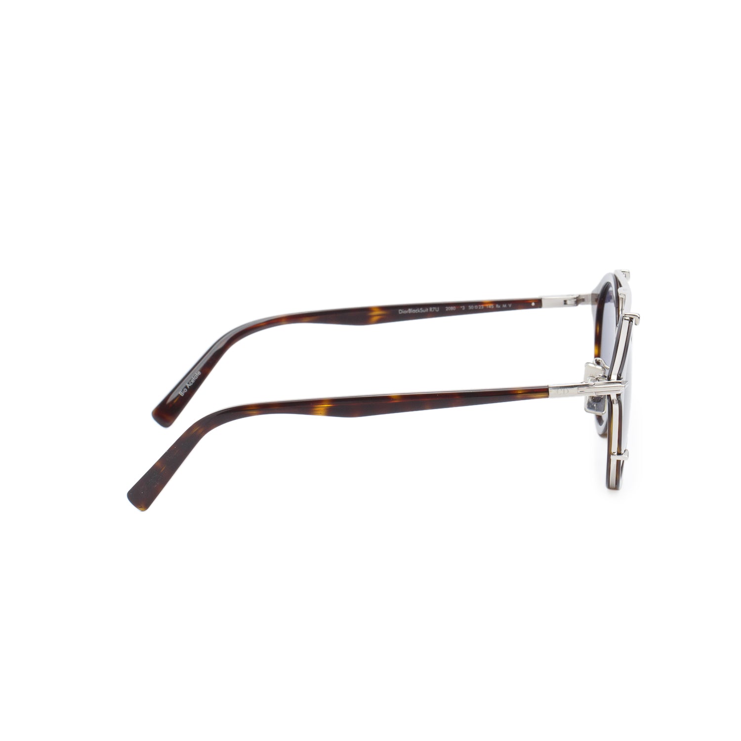 Christian Dior DiorBlackSuit R7U Tortoise Round Sunglasses w/ Case
