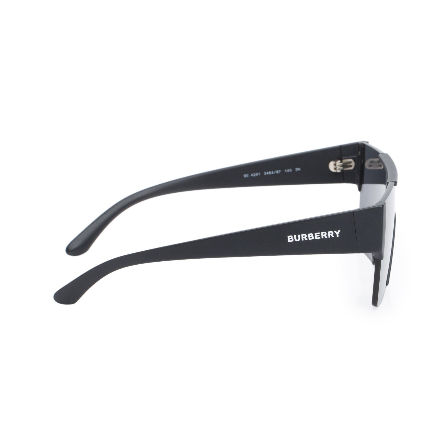 Burberry BE4291 Matte Black Shield Rectangle Sunglasses w/ Case