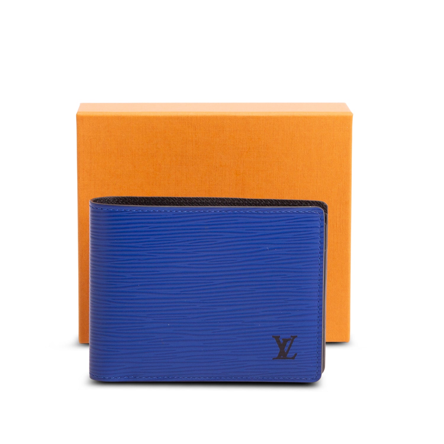 Louis Vuitton Blue Epi Multiple Wallet w/ Box