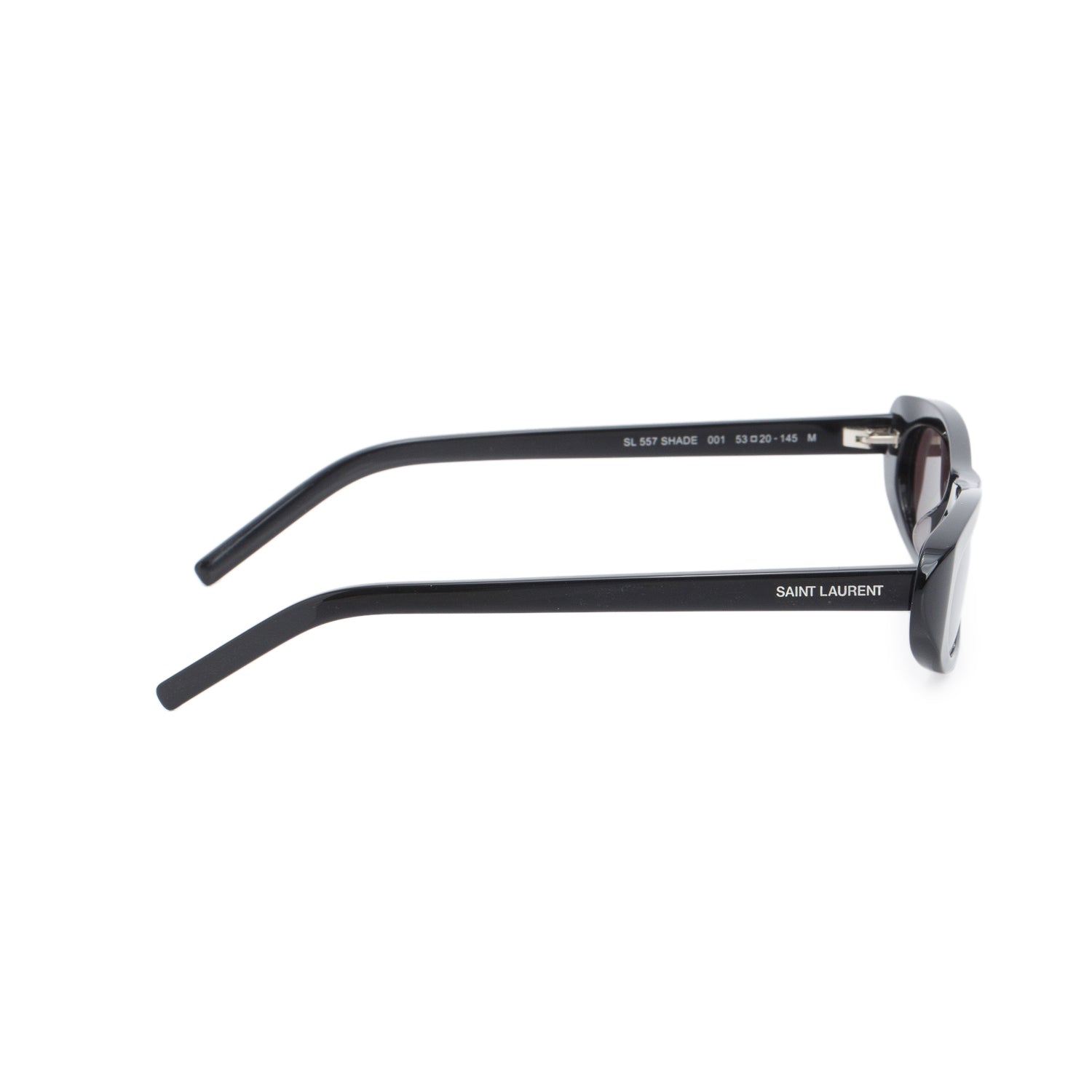 Saint Laurent SL 557 Black Acetate Narrow Cat Eye Sunglasses w/ Case