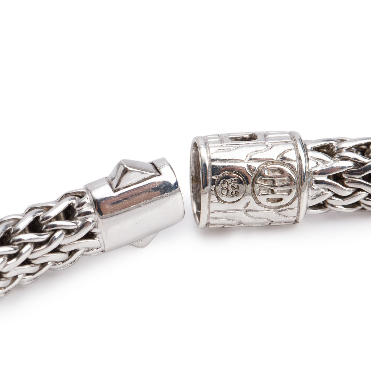 John Hardy Sterling Silver 6.5 MM Classic Chain Bracelet with Black Sapphire