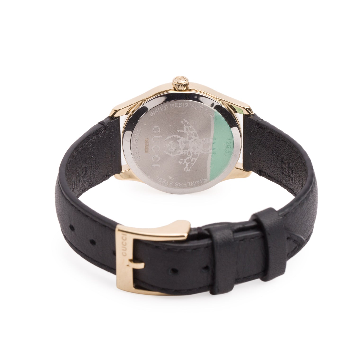 Gucci Gold Plated Stainless Steel G-Timeless 29 MM Quartz Watch Mother of Pearl Dial w/ Box