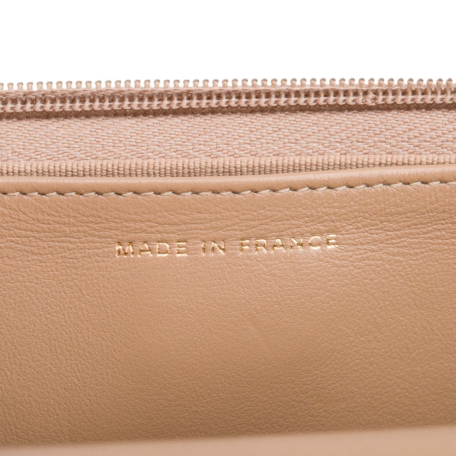 Chanel Beige Caviar Quilted Classic Wallet on Chain w/ Box