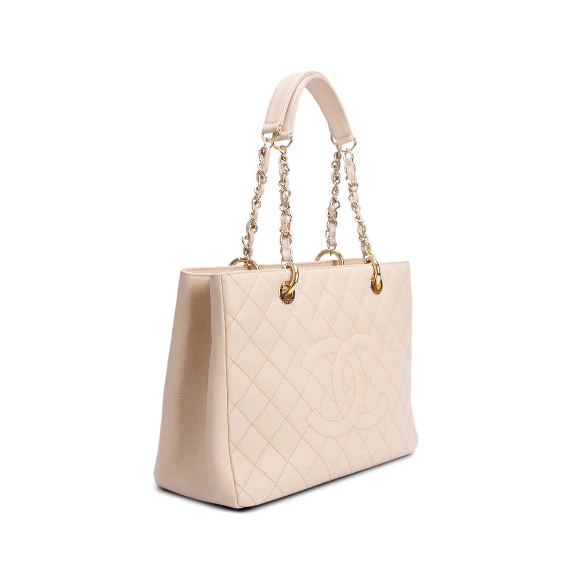 Chanel Beige Caviar Leather Grand Shopping Tote (GST)