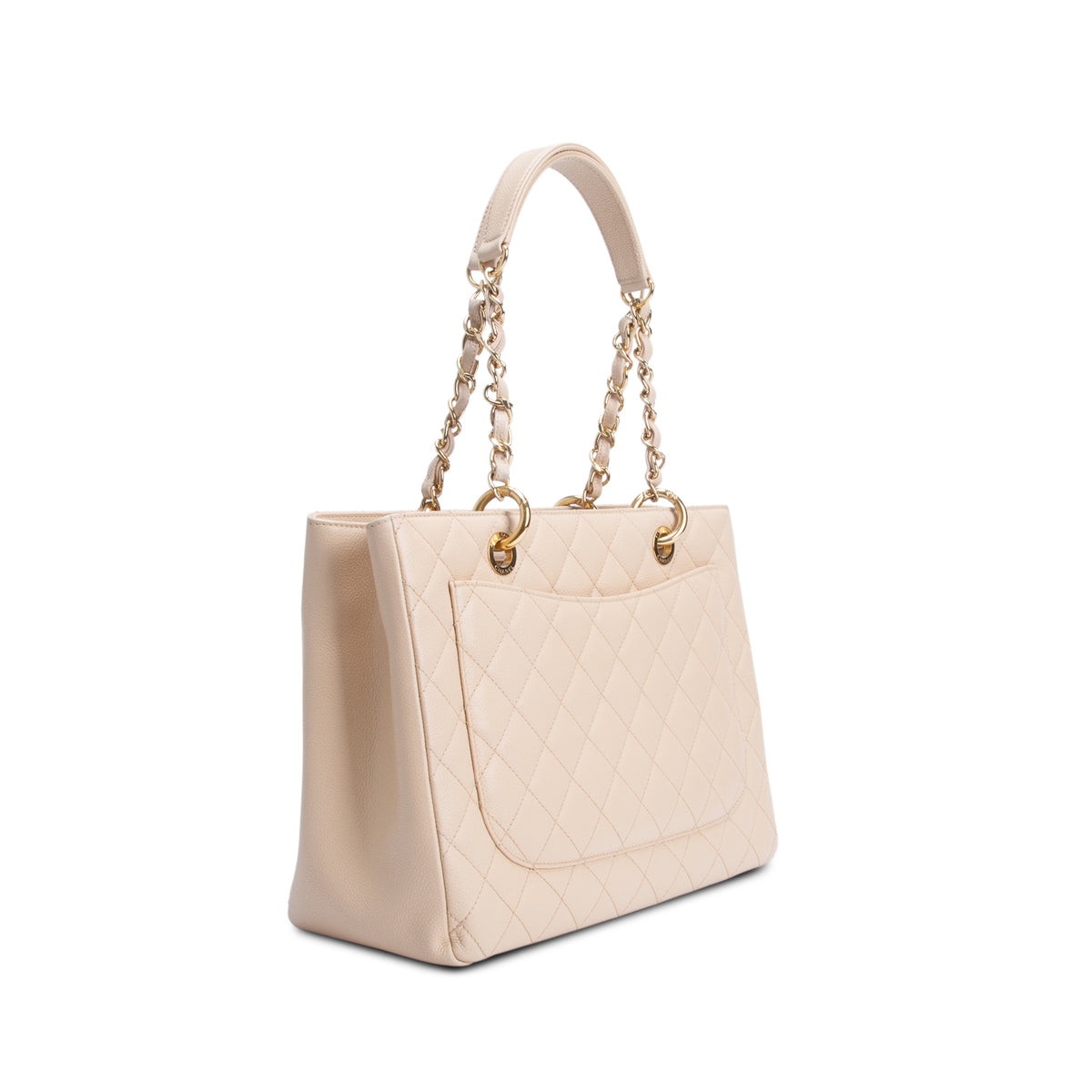 Chanel Beige Caviar Leather Grand Shopping Tote (GST)