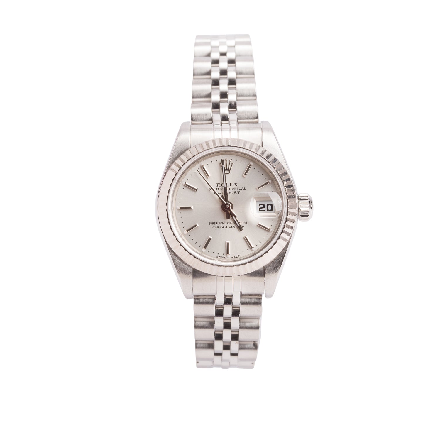 Rolex Stainless Steel 26 MM Lady-Datejust Automatic Watch Silver Dial 79174 w/ Box & Papers