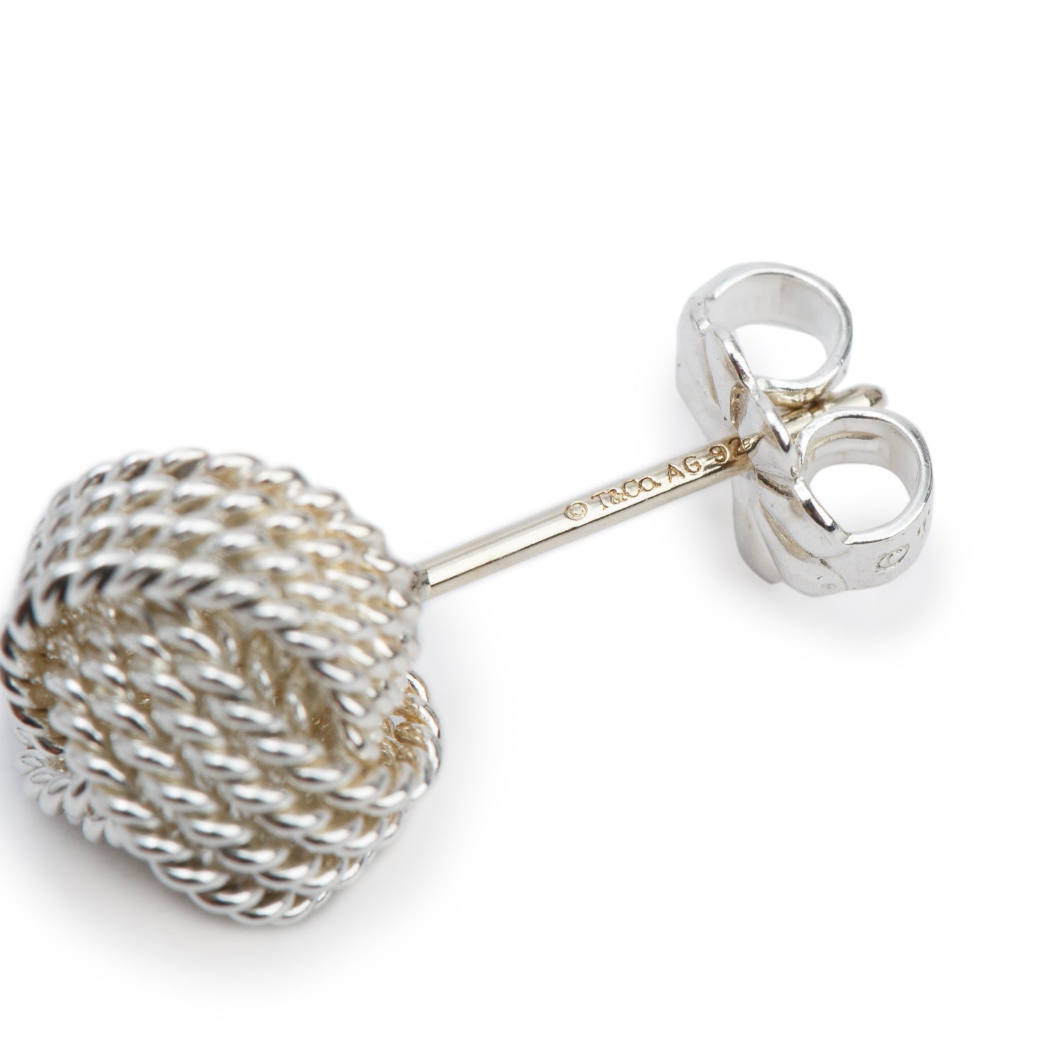 Tiffany & Co. Sterling Silver Twist Knot Earrings