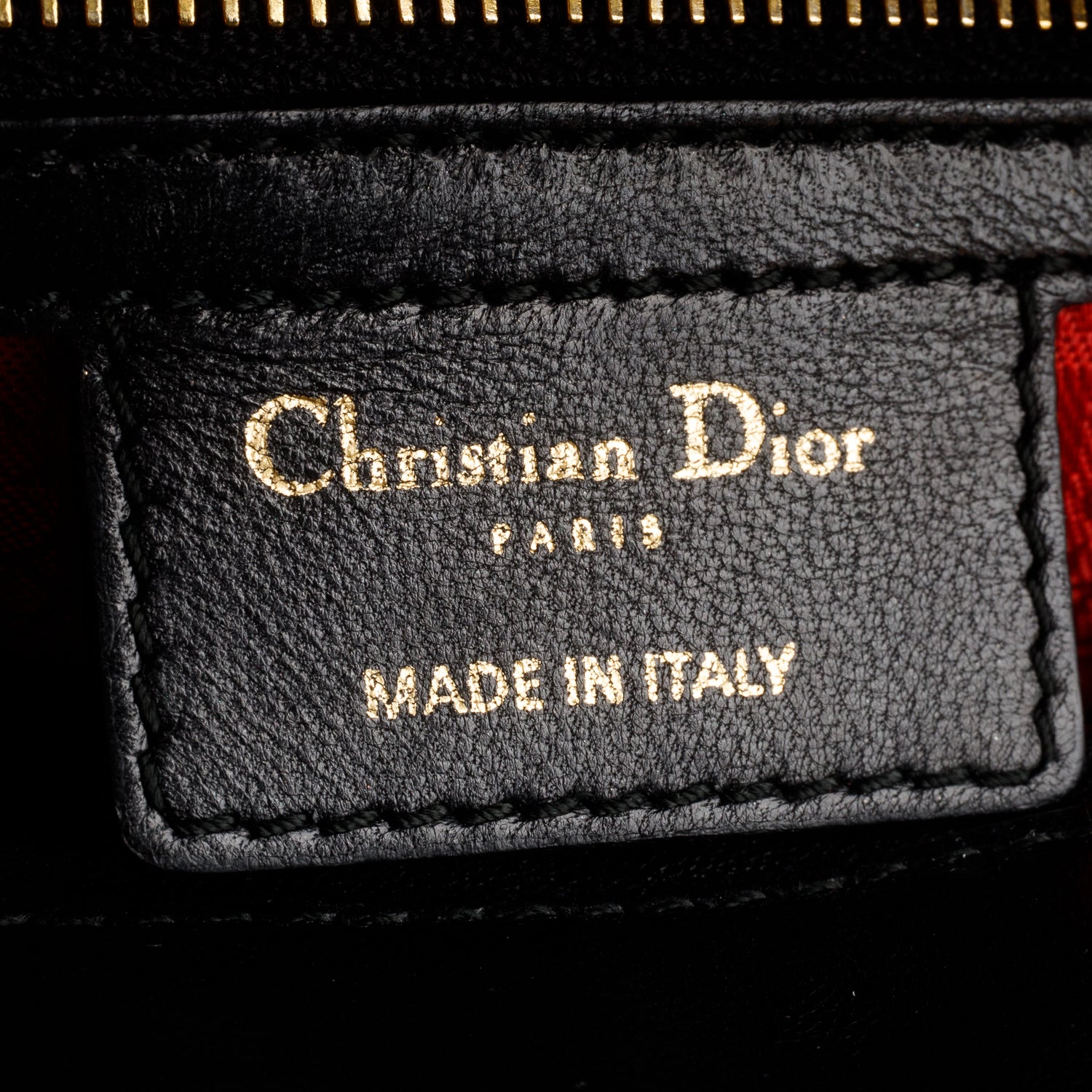 Christian Dior Black Lambskin Cannage Large Lady Dior Bag w/ Strap