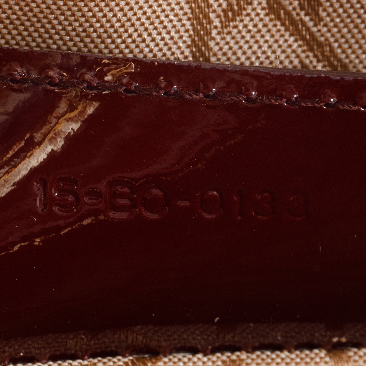 Christian Dior Burgundy Cannage Patent Leather Large Lady Dior w/ Strap & Authenticity Card