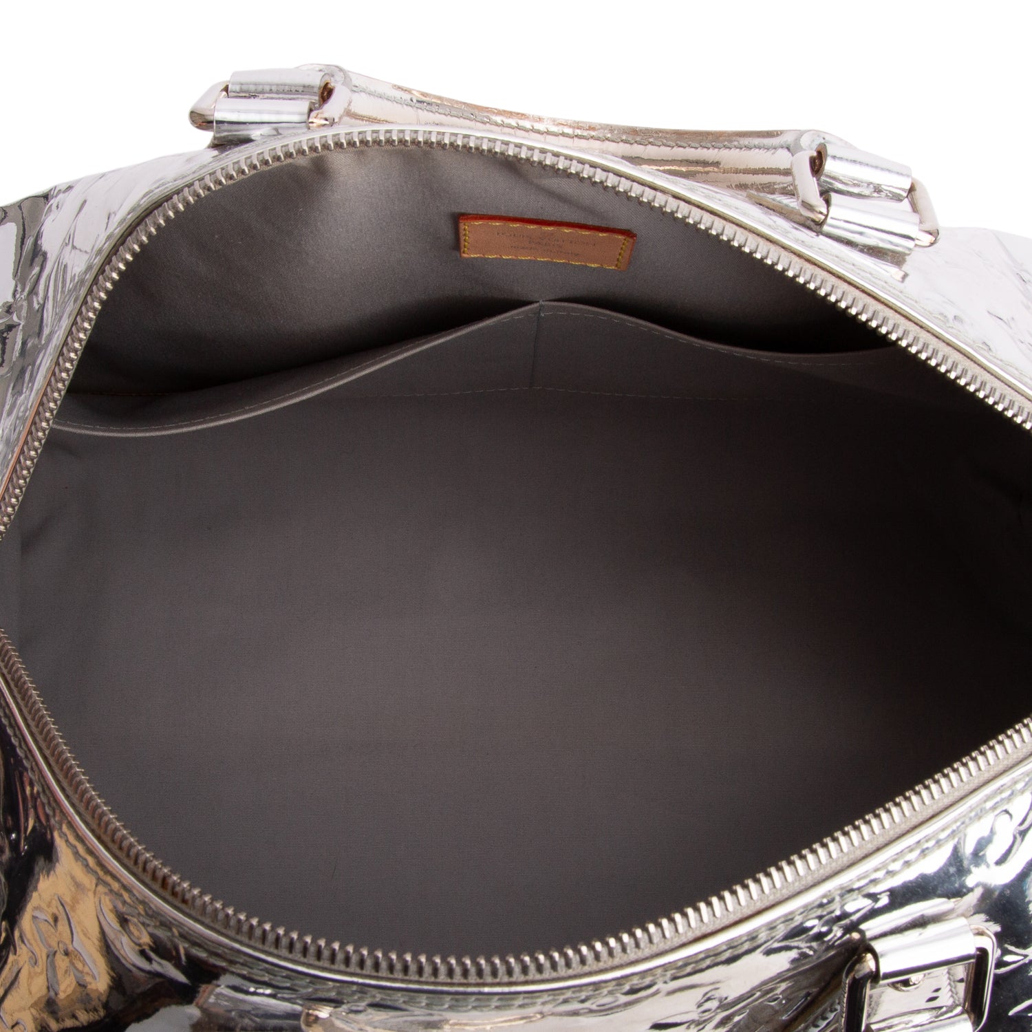 Louis Vuitton Silver Monogram Miroir Speedy 35
