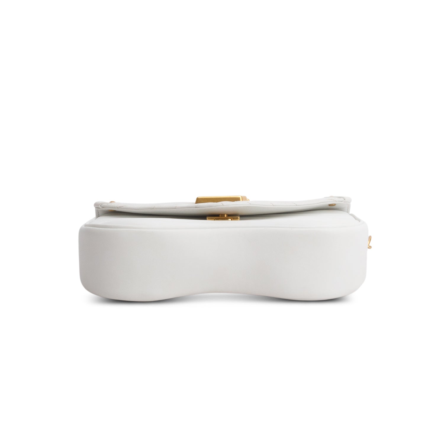 Louis Vuitton White Calfskin New Wave Chain MM Bag