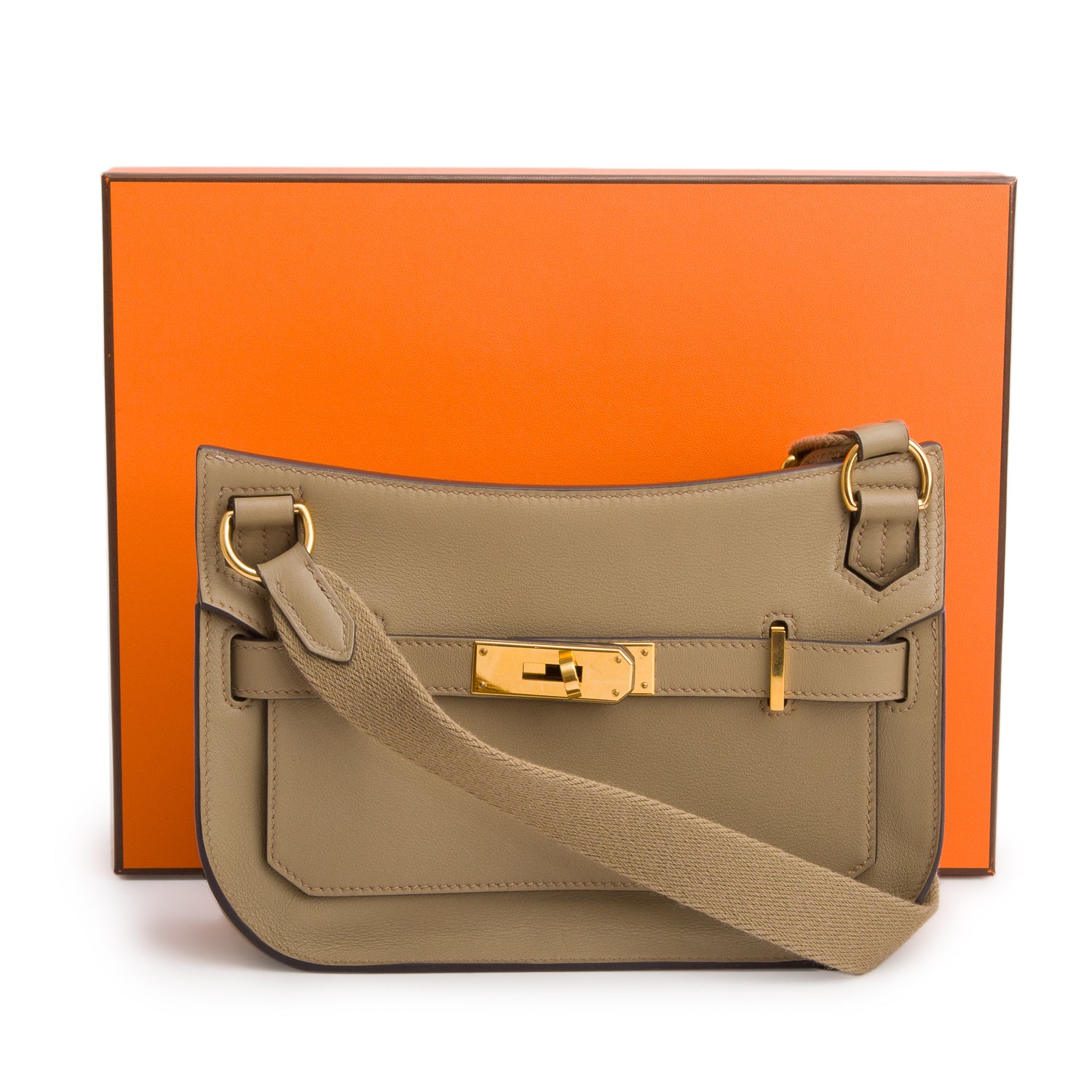 Hermes 2024 Beige Marfa Veau Swift Mini Jypsiere w/ Box & Receipt
