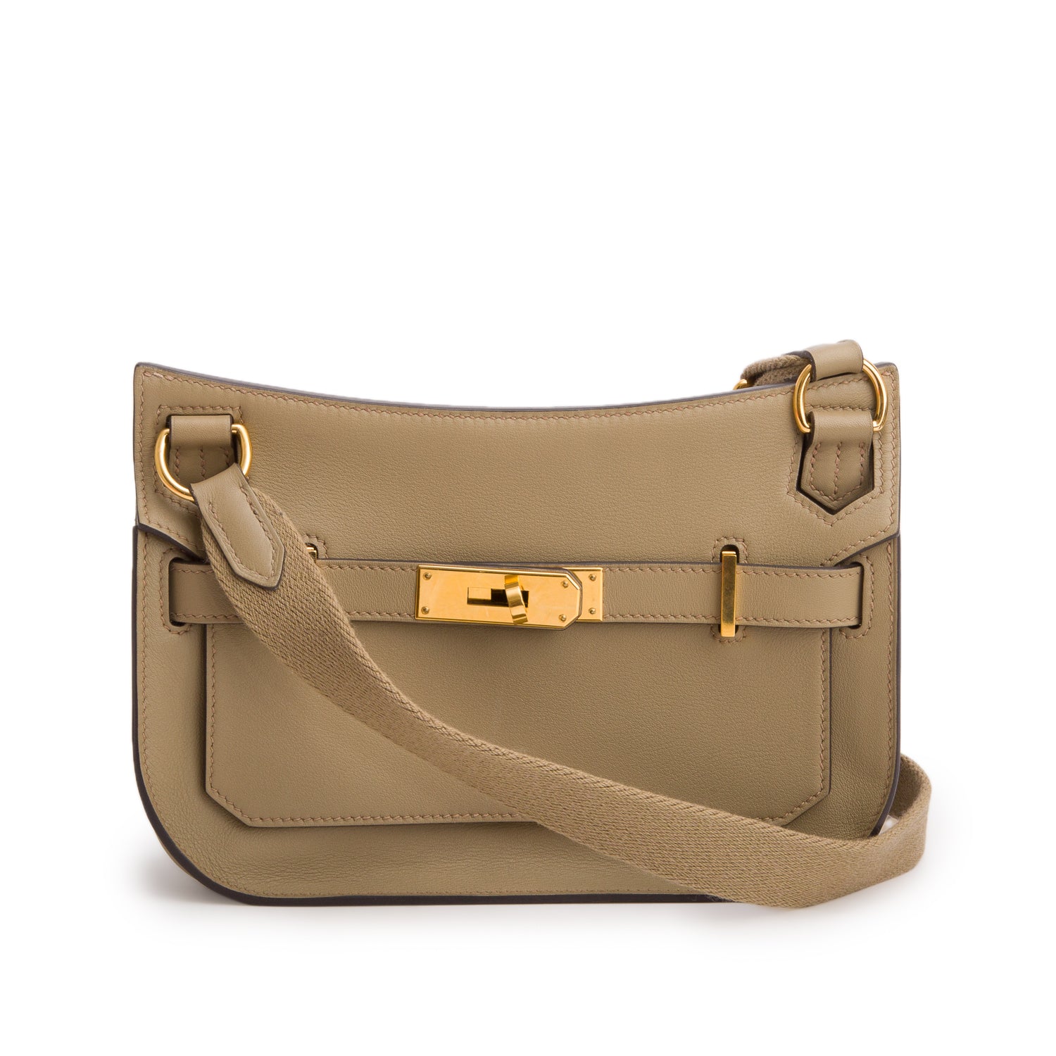 Hermes 2024 Beige Marfa Veau Swift Mini Jypsiere w/ Box & Receipt