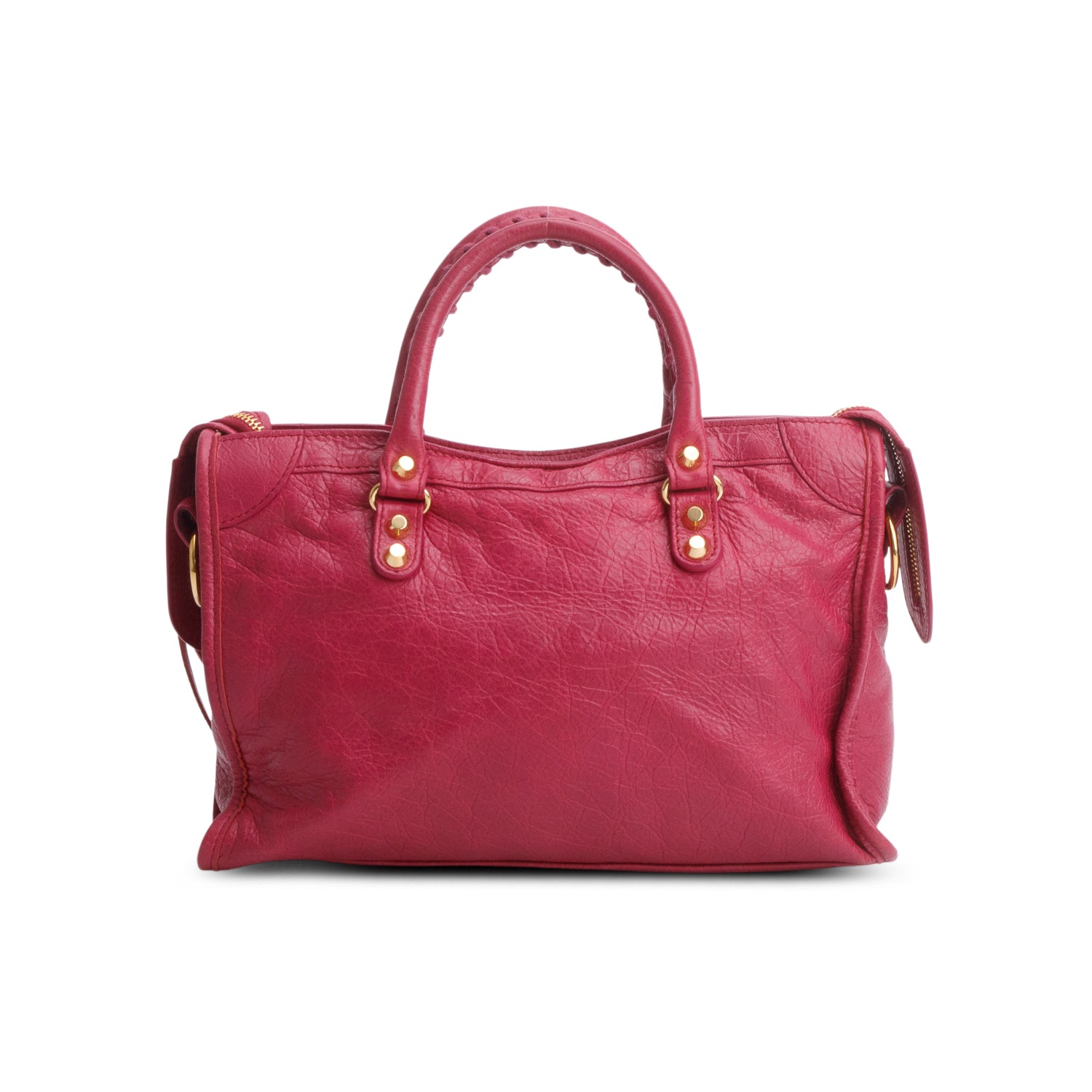 Balenciaga Pink Agneau Small Le City Bag w/ Strap
