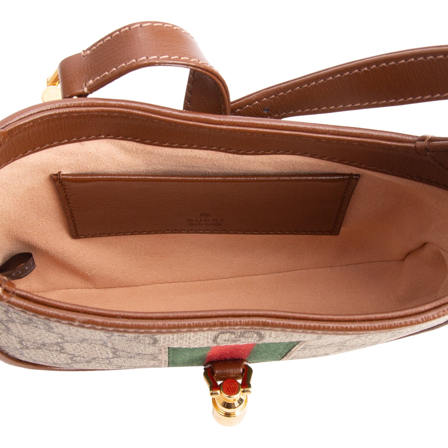 Gucci GG Supreme Monogram Azalea Calfskin Web Mini Jackie 1961 w/ Strap