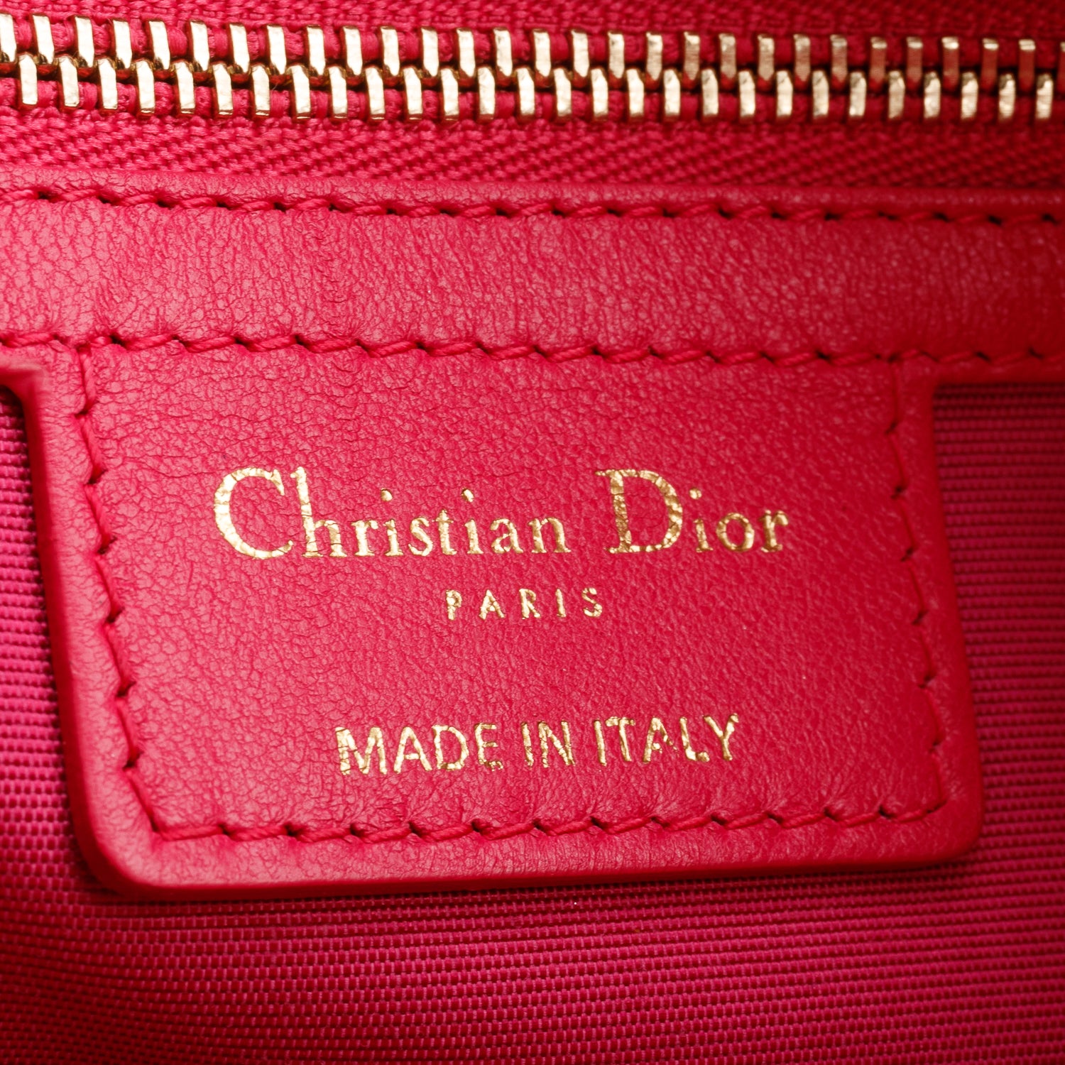 Christian Dior Pink Lambskin Cannage Medium Granville Tote w/ Strap & Authenticity Card